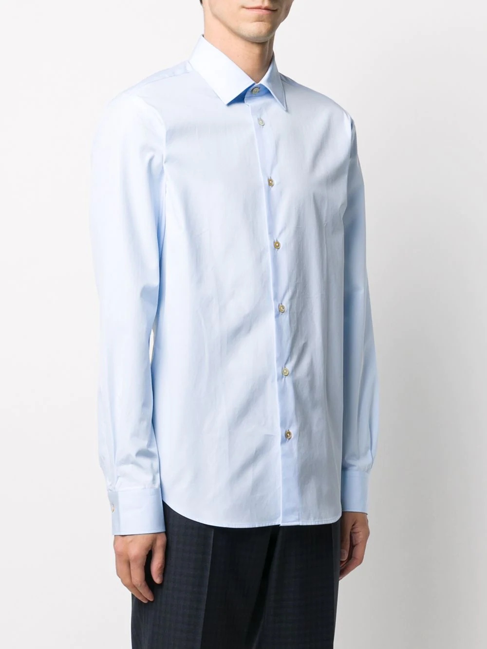 spread collar cotton shirt - 3