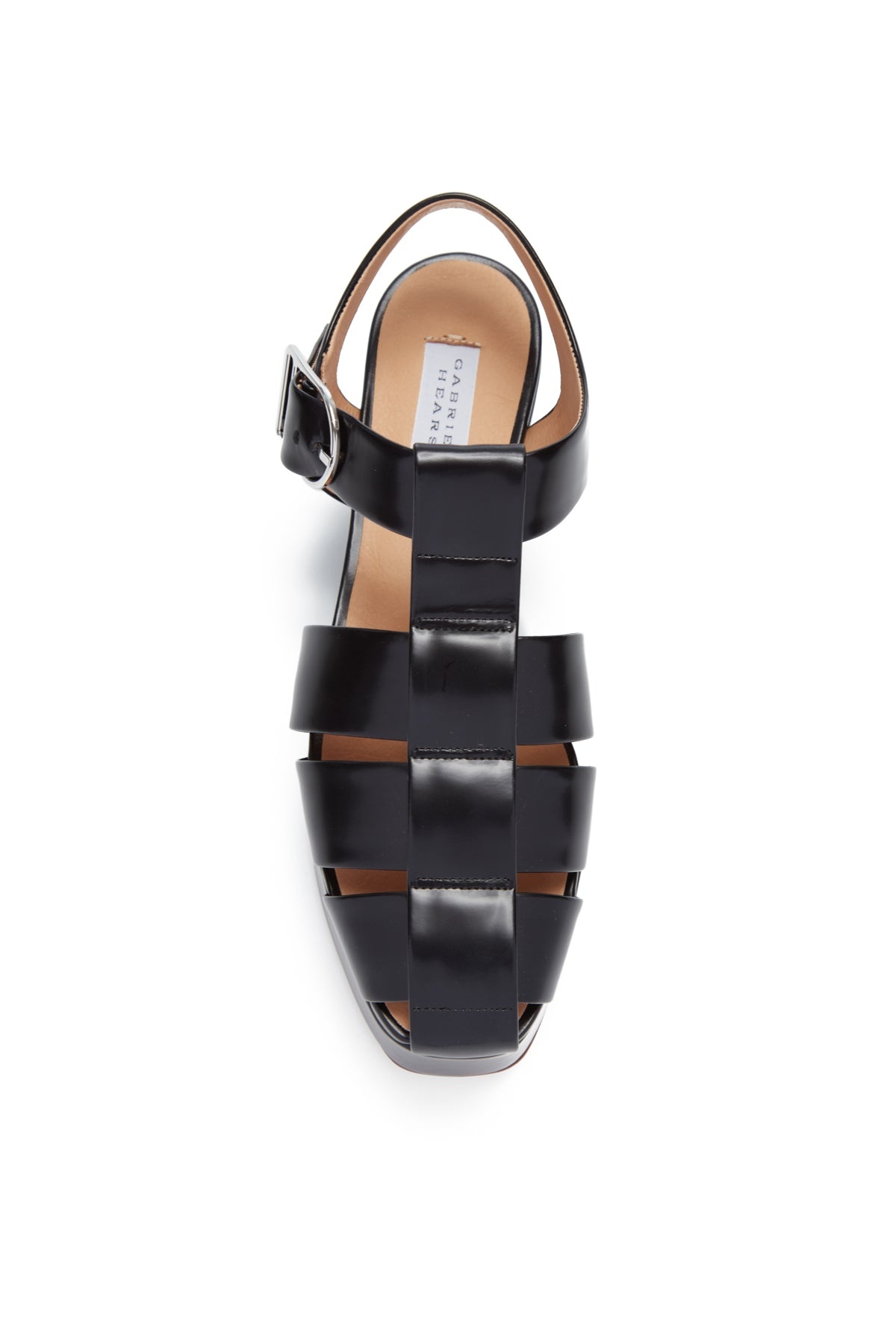 Mila Plateau Sandal in Black Leather - 4