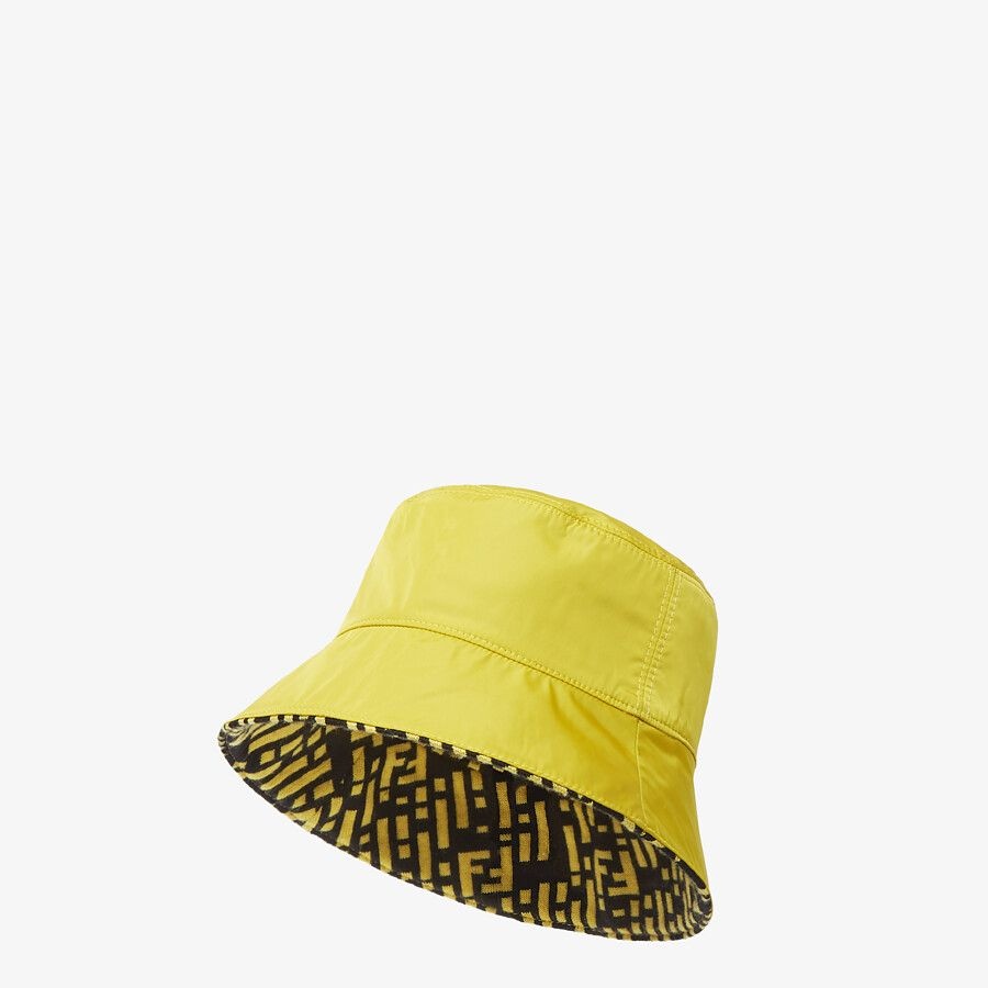 Yellow nylon bucket hat - 3
