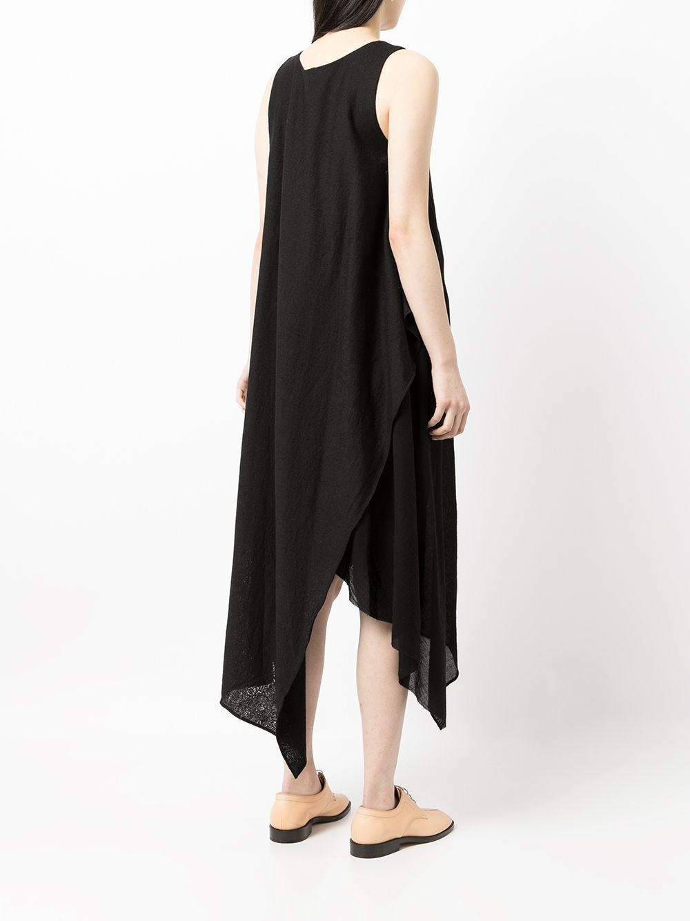 layered-detail asymmetric dress - 4