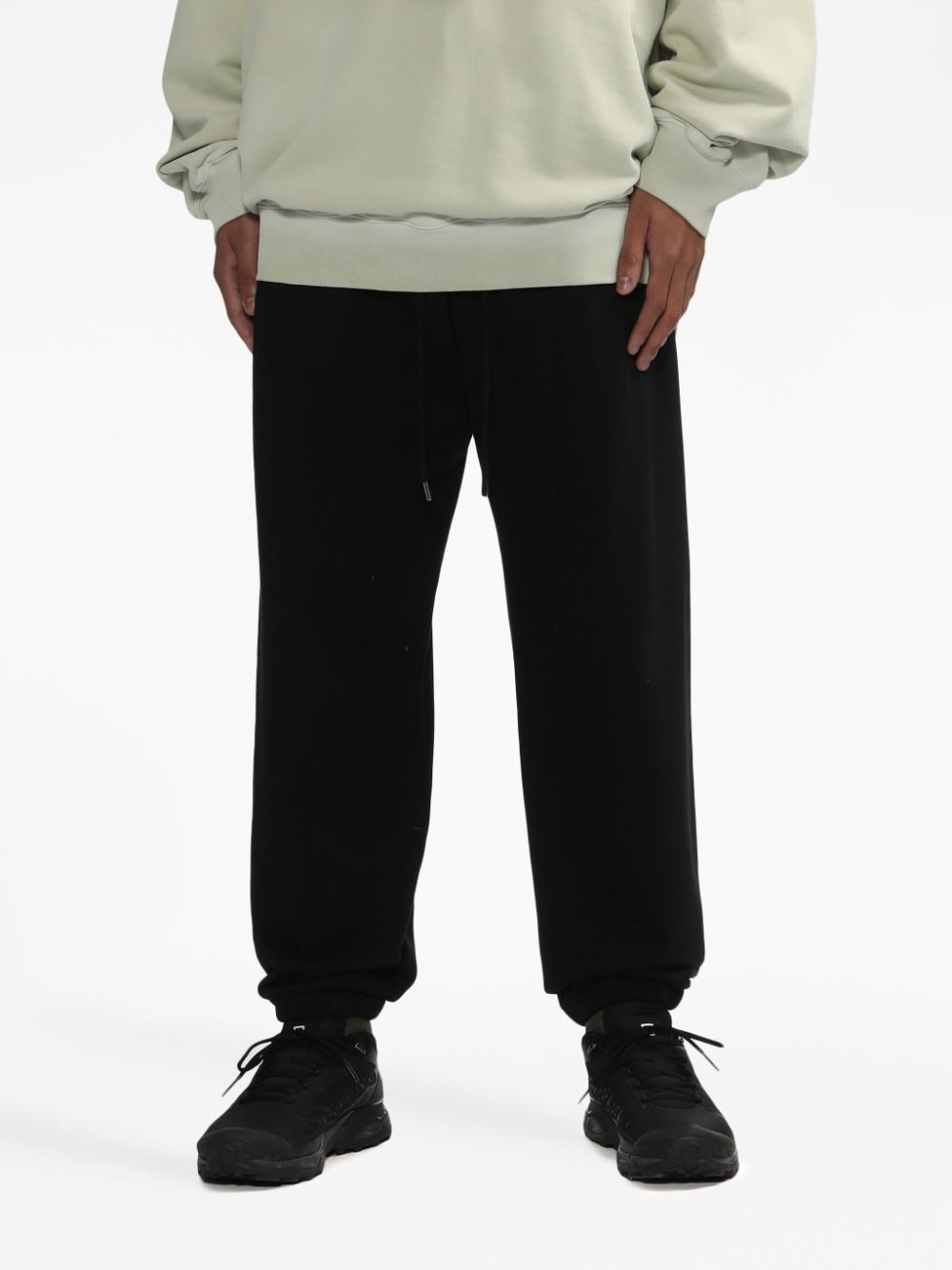 logo-print cotton track trousers - 3