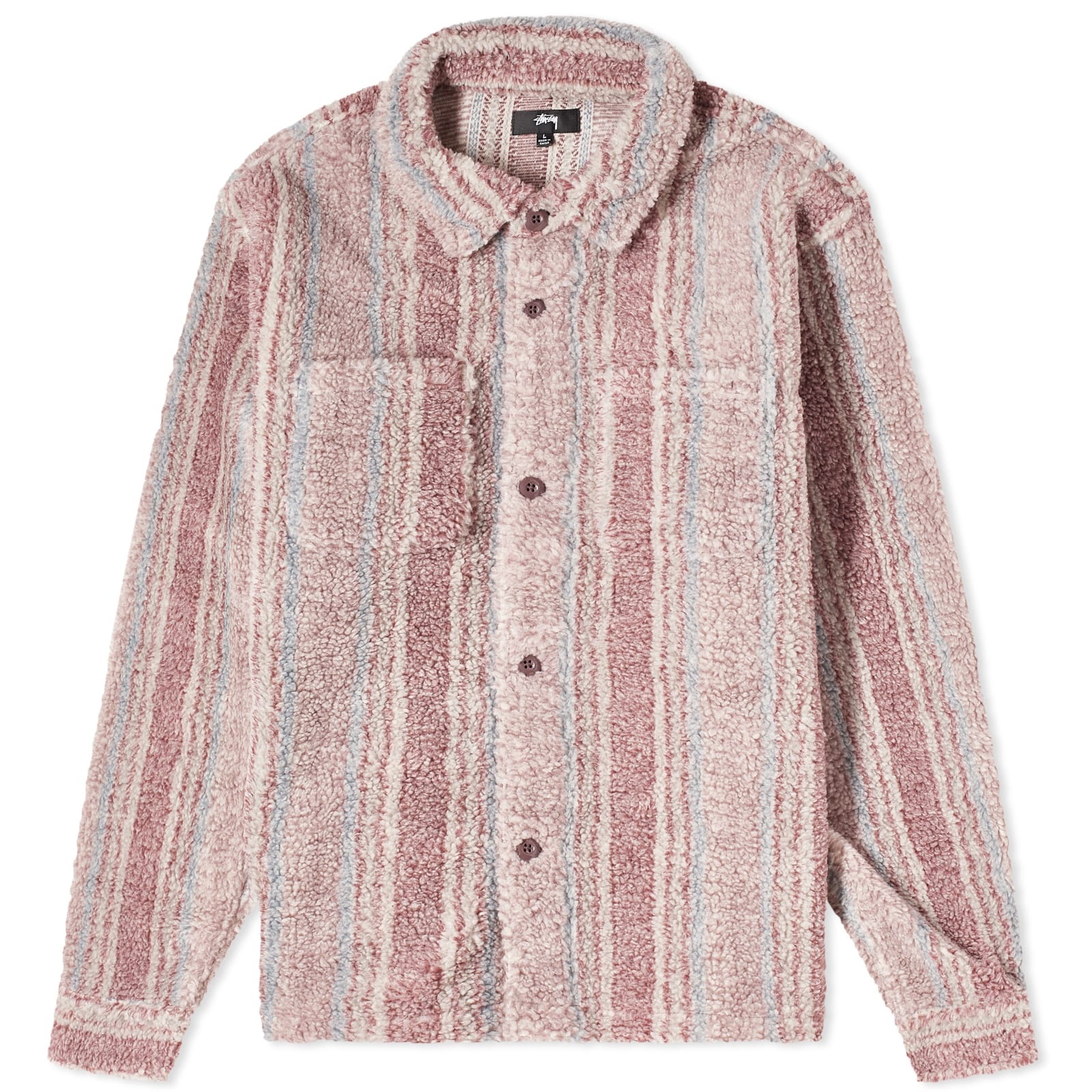 Stussy Stripe Sherpa Shirt - 1