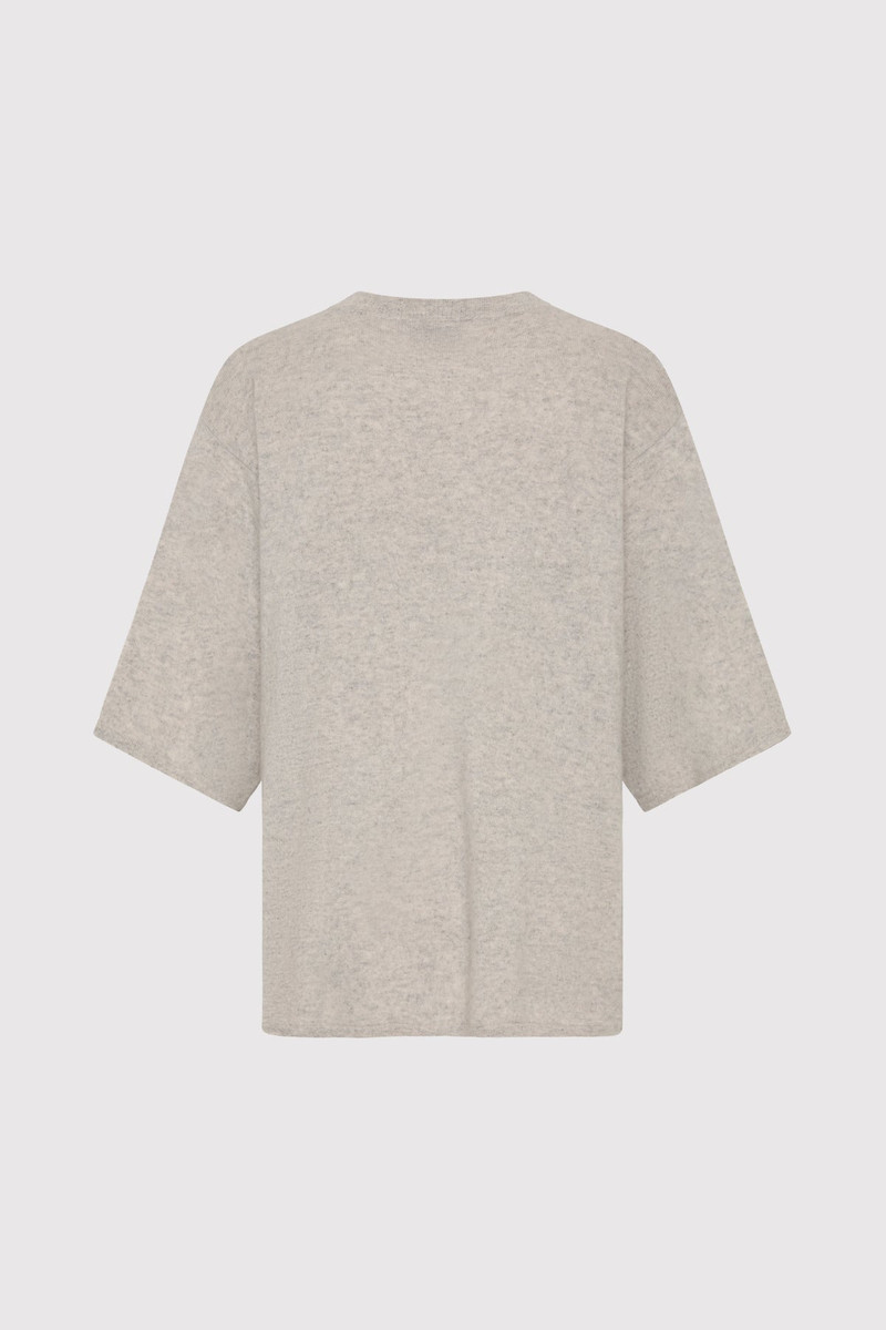 ST. AGNI Cashmere Copain Tee - Grey Marle outlook