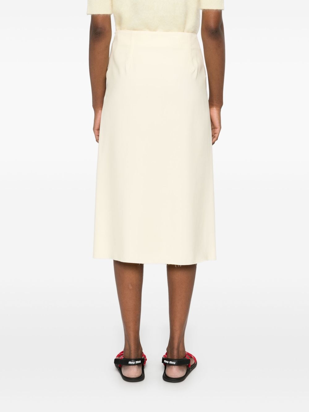 draped-detail midi dress - 4