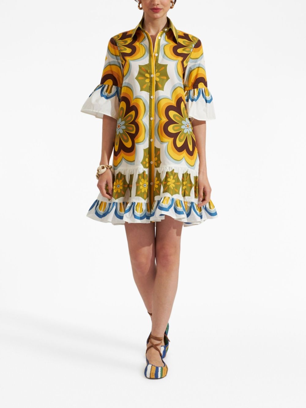 Choux geometric-print dress - 2