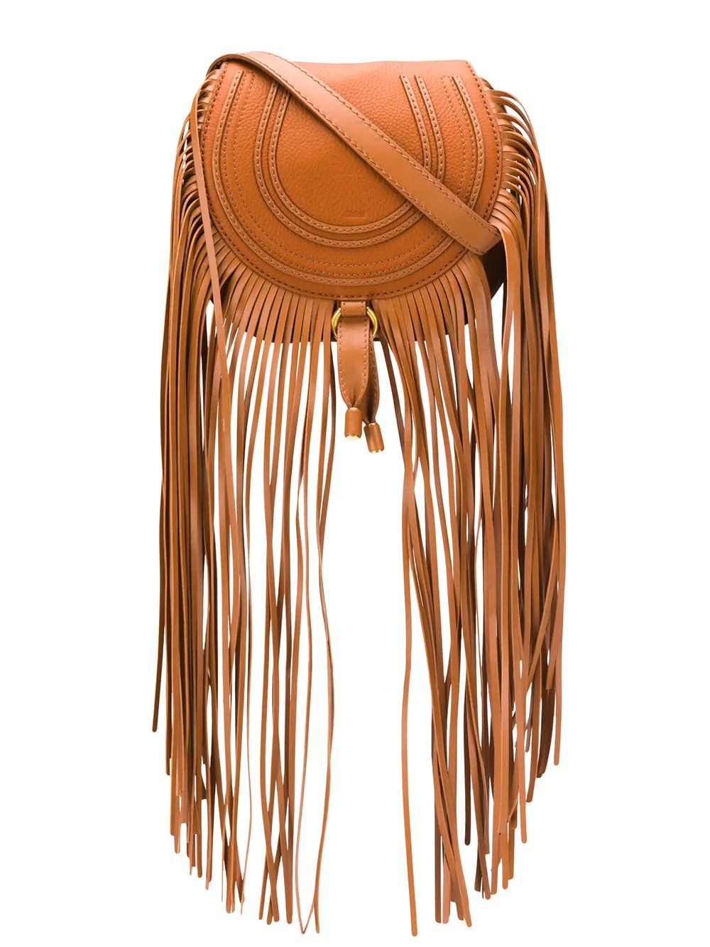 mini Marcie fringed crossbody bag - 1