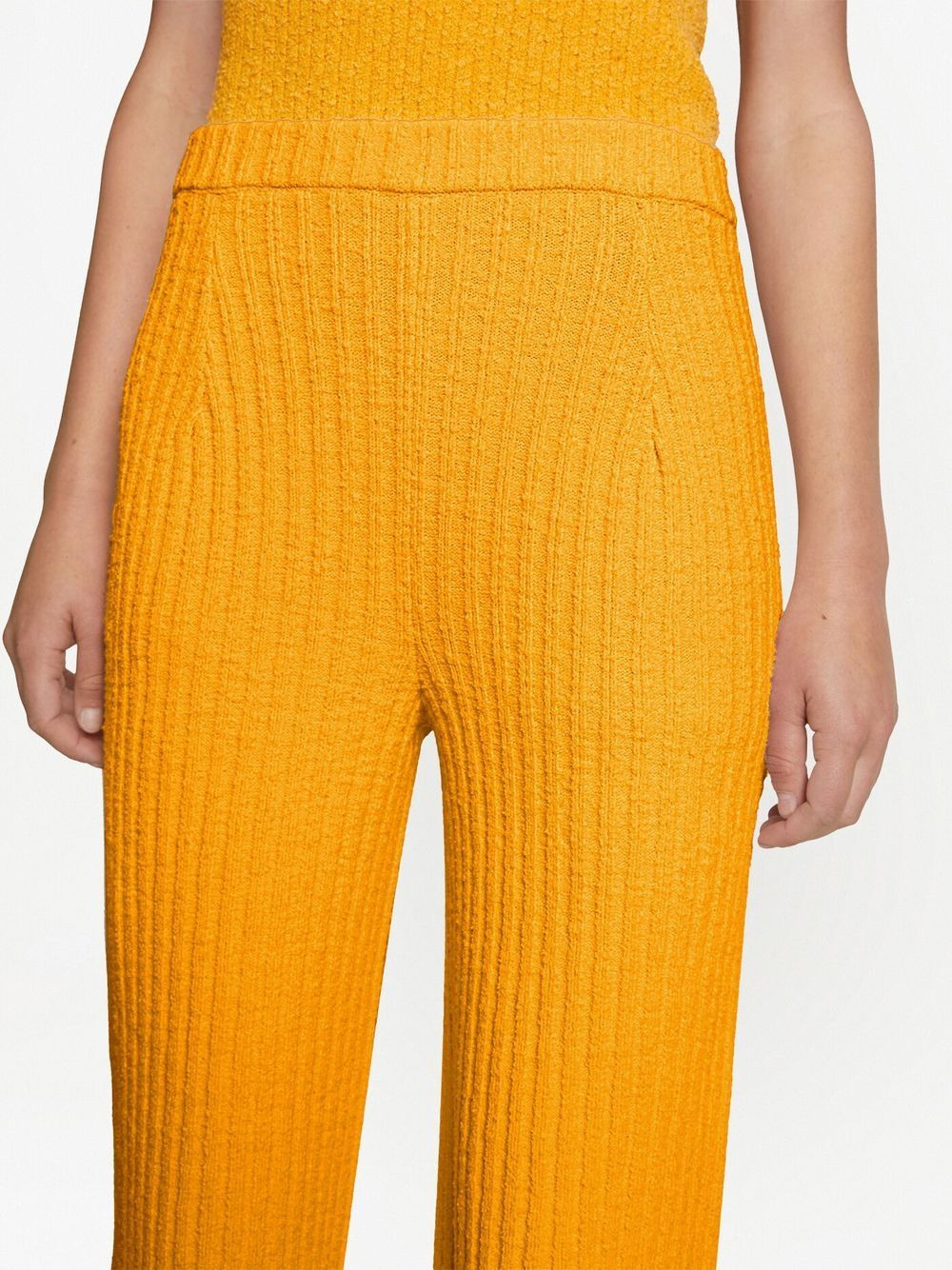 mélange bouclé flared trousers - 5
