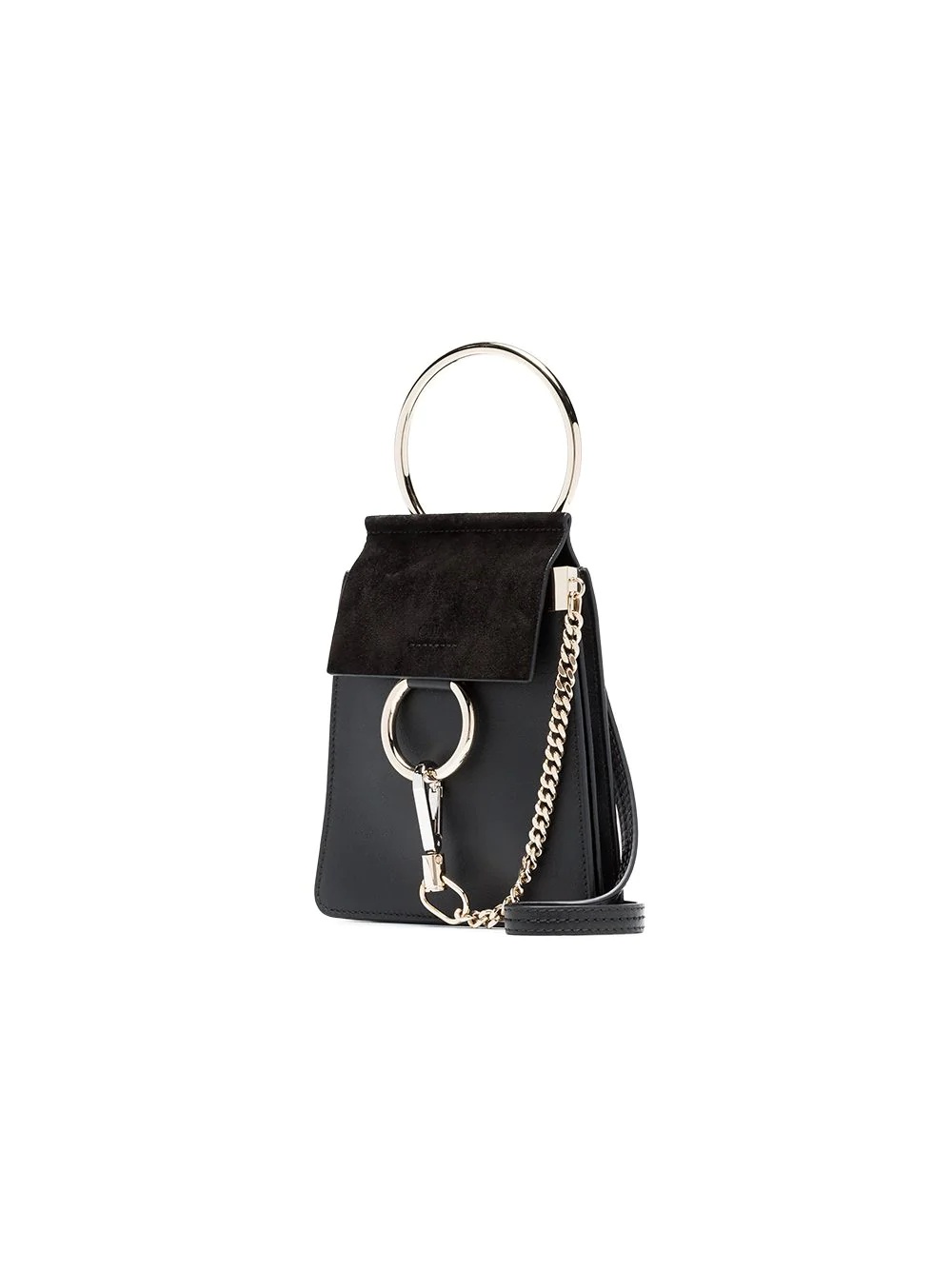 black Faye small leather bracelet bag - 4