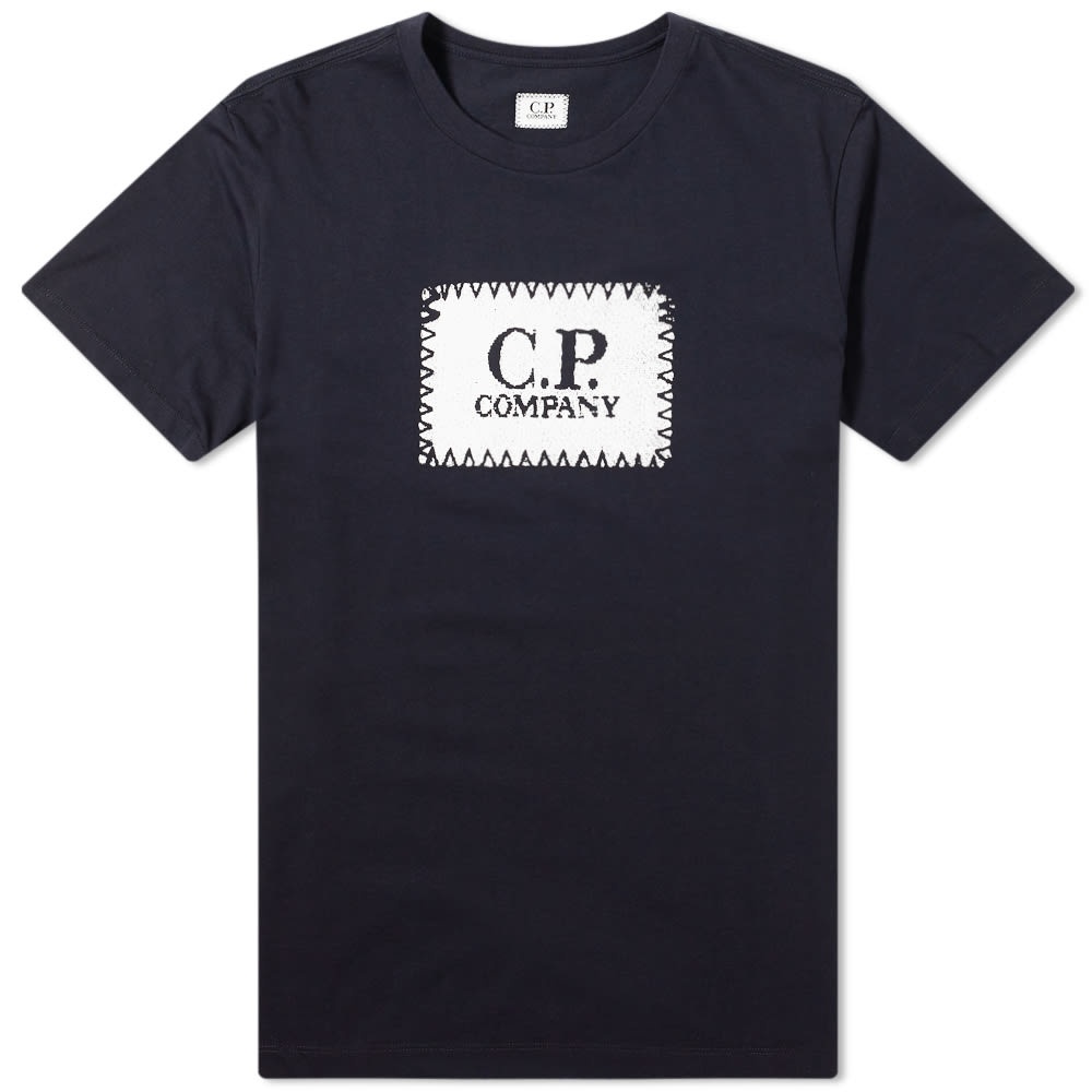 C.P. Company Stitch Block Logo Tee - 1