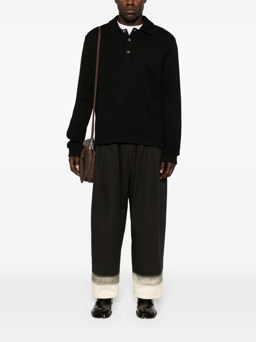pinstriped wide-leg trousers - 2