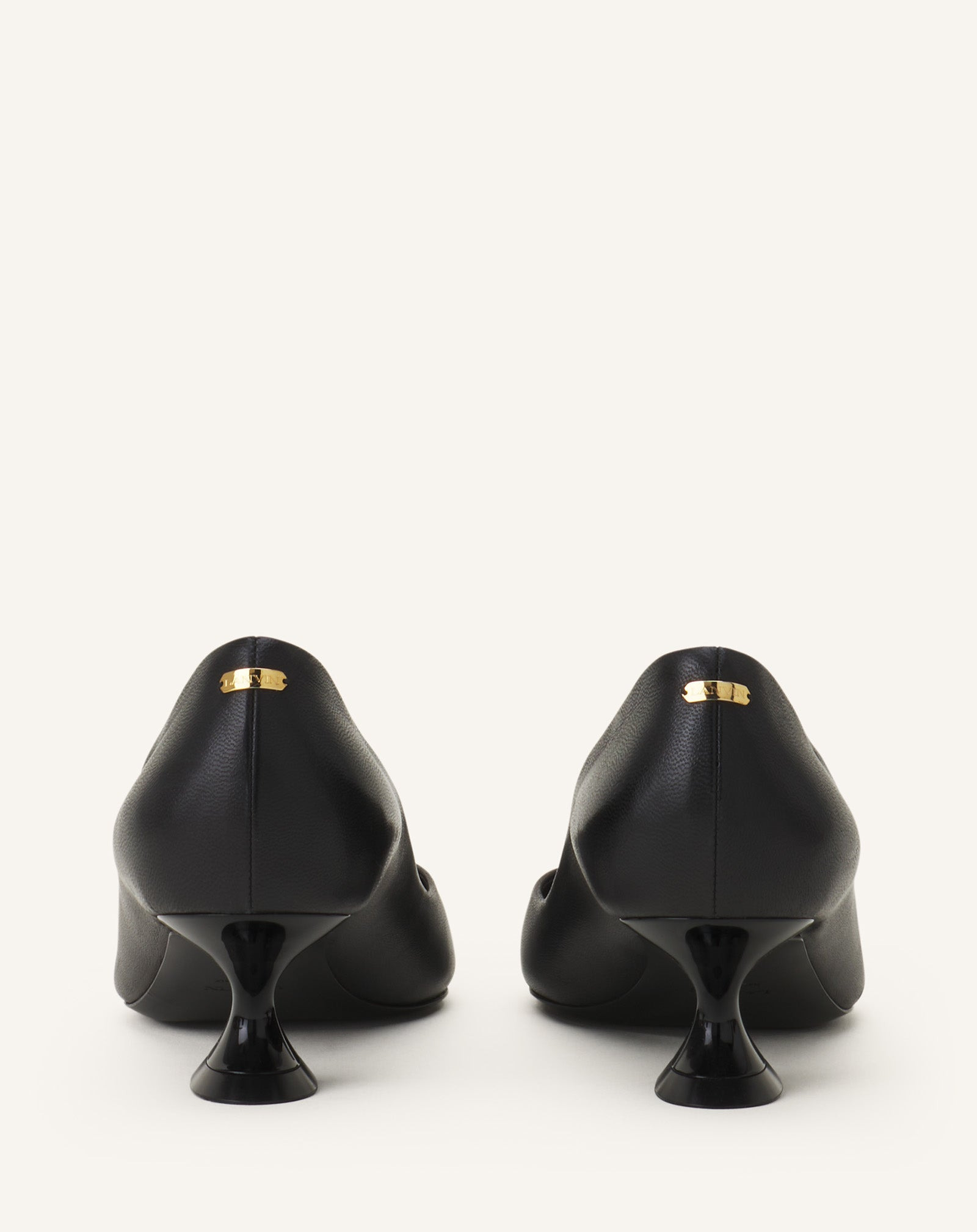 MIDNIGHT STEP LEATHER PUMP WITH BUCKLE - 3