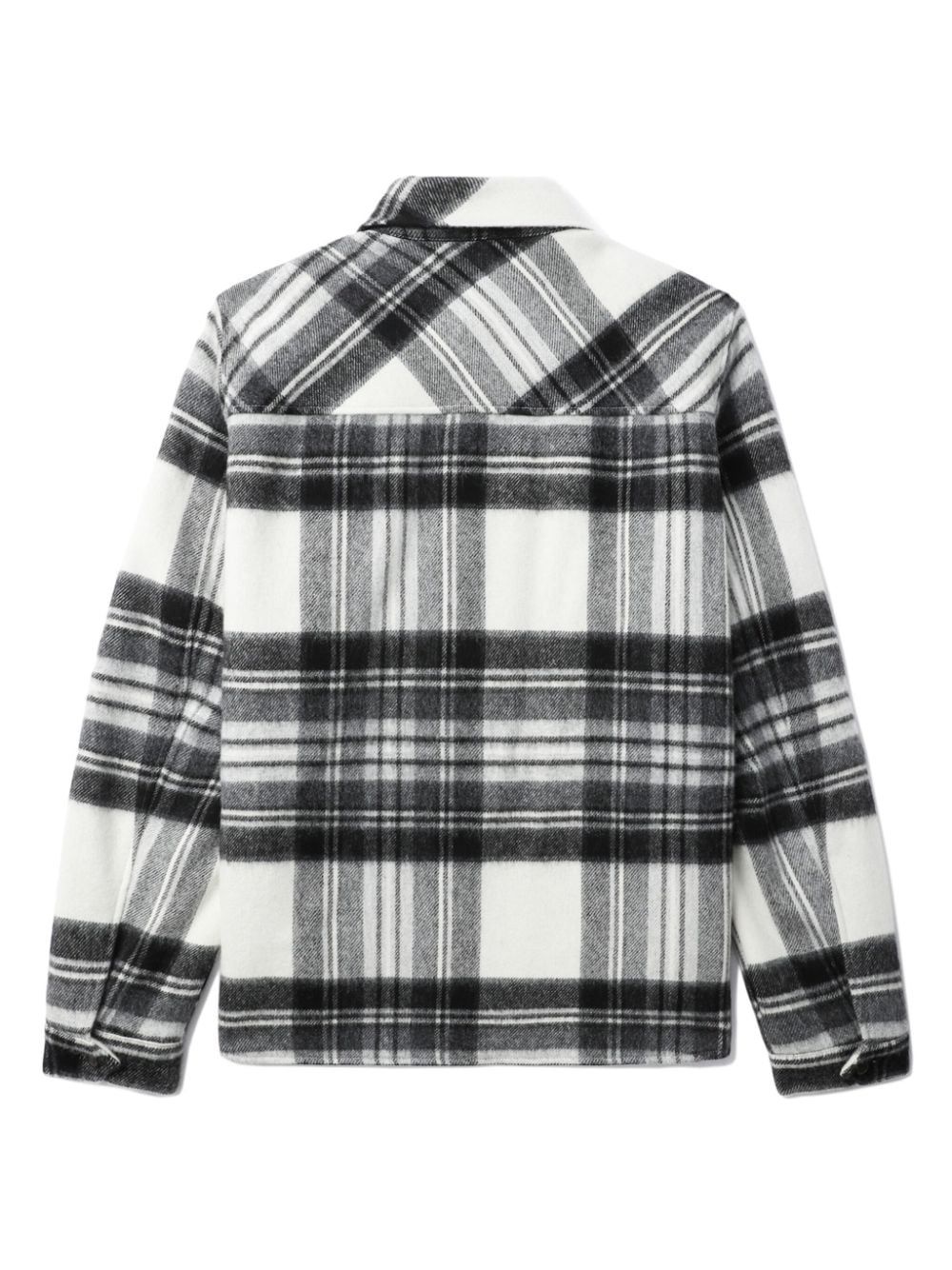 half-zip plaid wool shirt - 11
