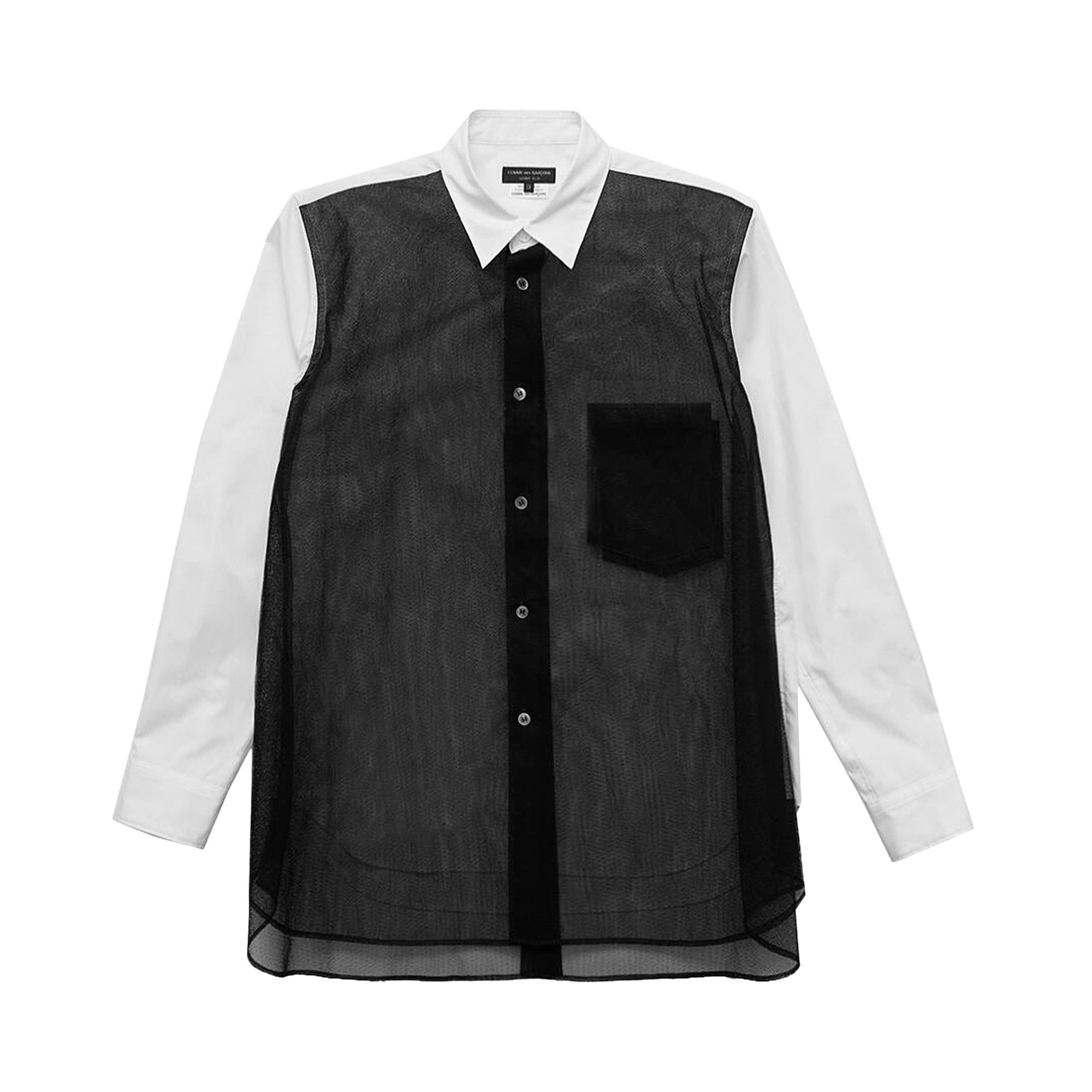 Comme des Garçons Homme Plus Tulle Layered Shirt 'White' - 1