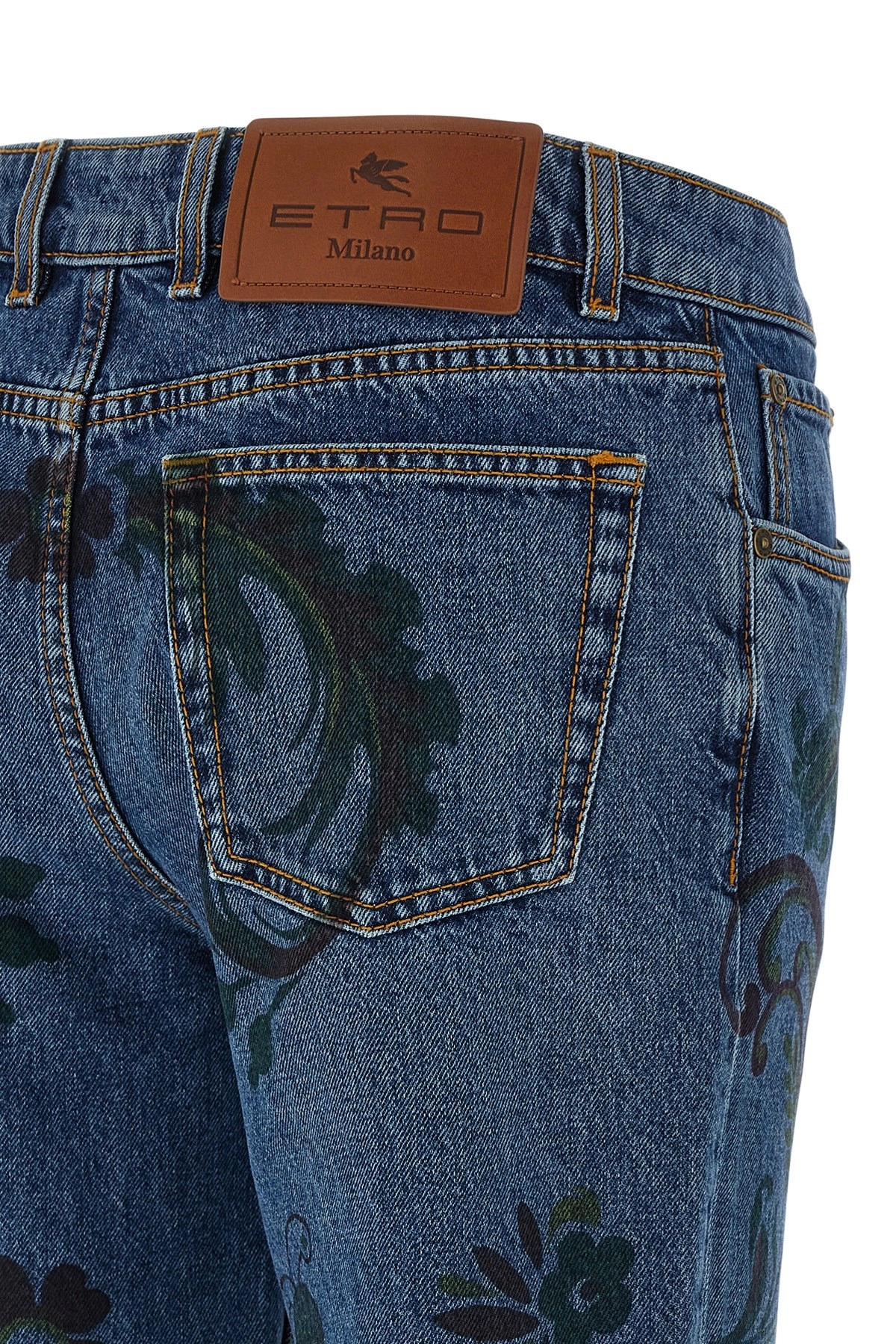 Paisley print jeans - 4