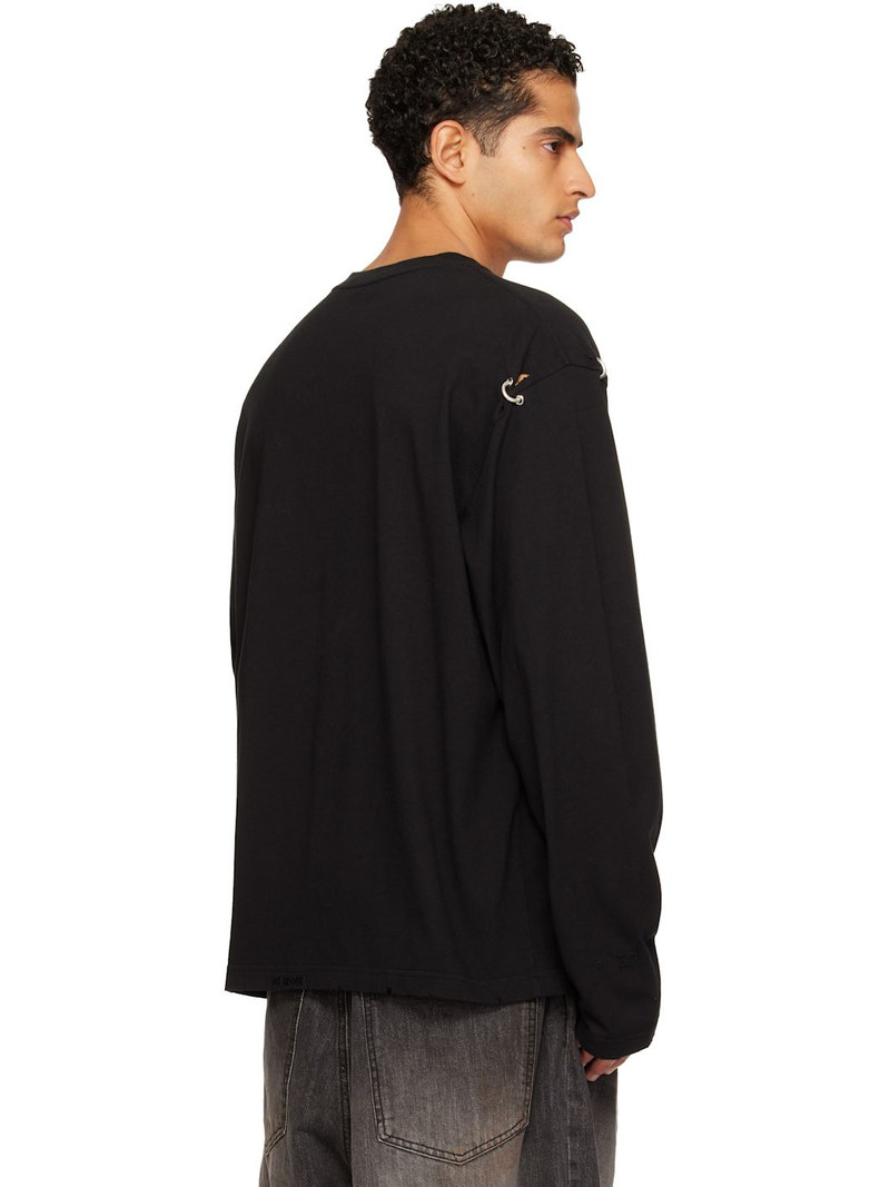 Black Rose & Piercing Long Sleeve T-shirt 3