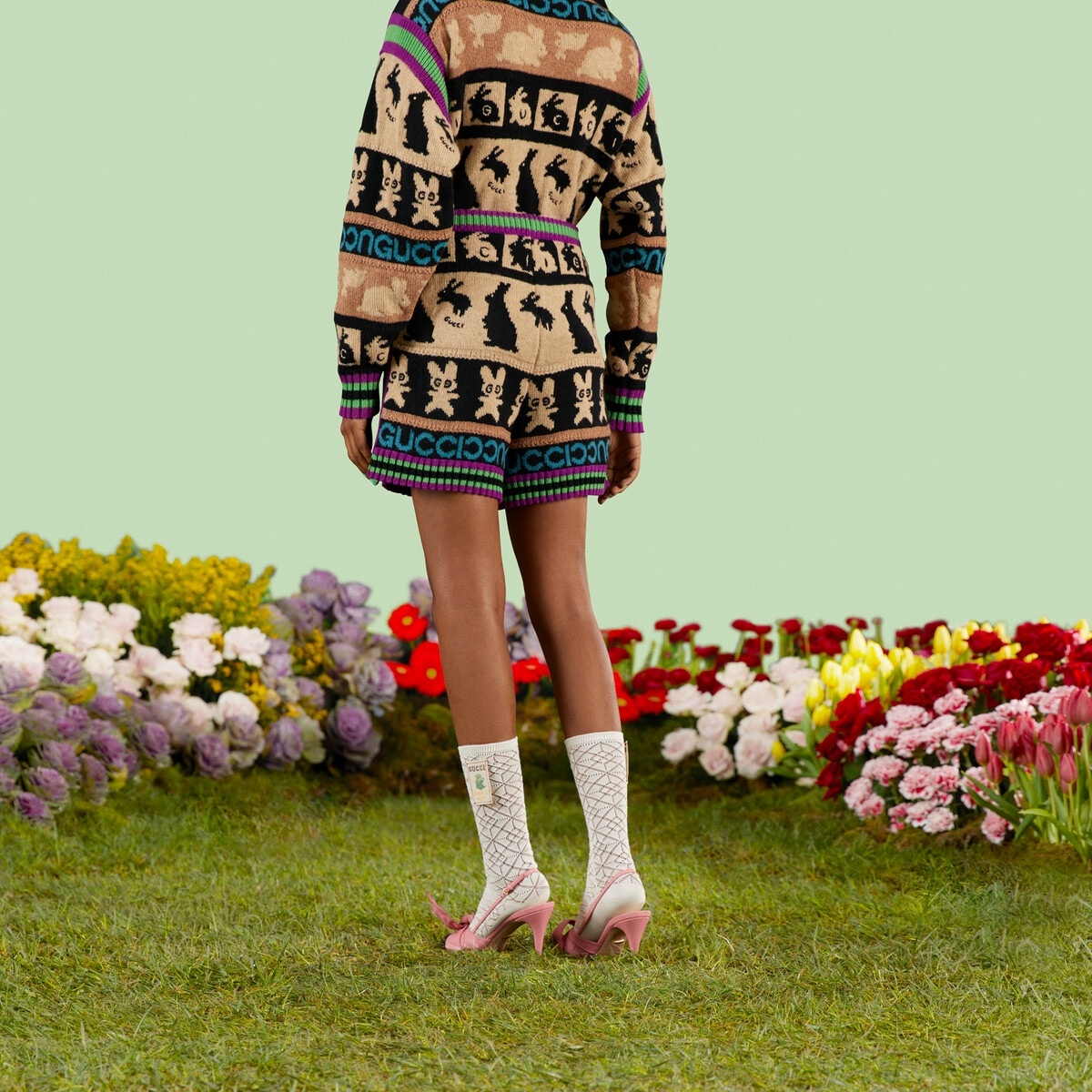 Wool jacquard shorts - 7