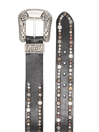 Golden Goose leather decorative-buckle belt outlook