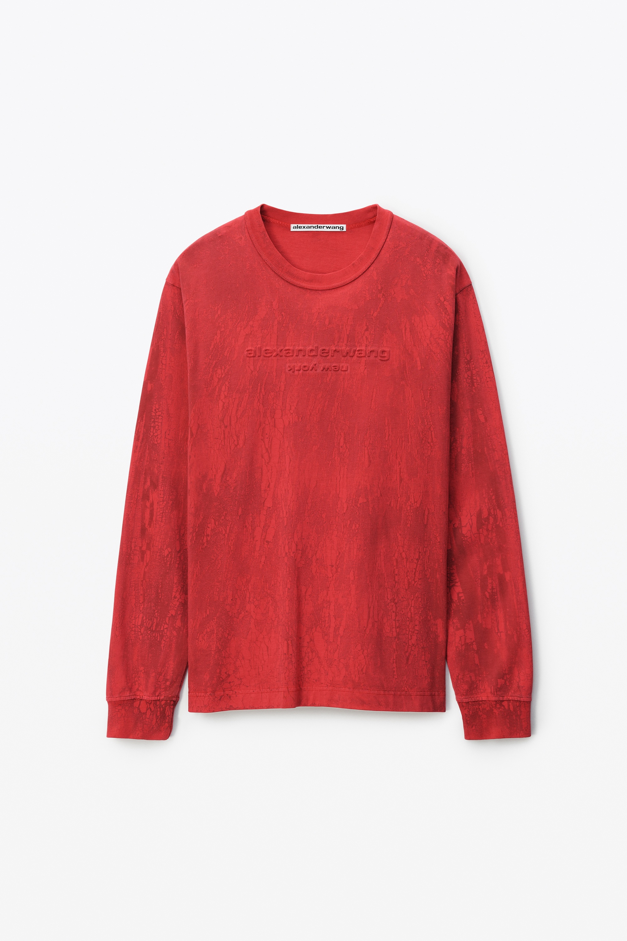 PLASTER DYED LONG SLEEVE IN COMPACT JERSEY - 1