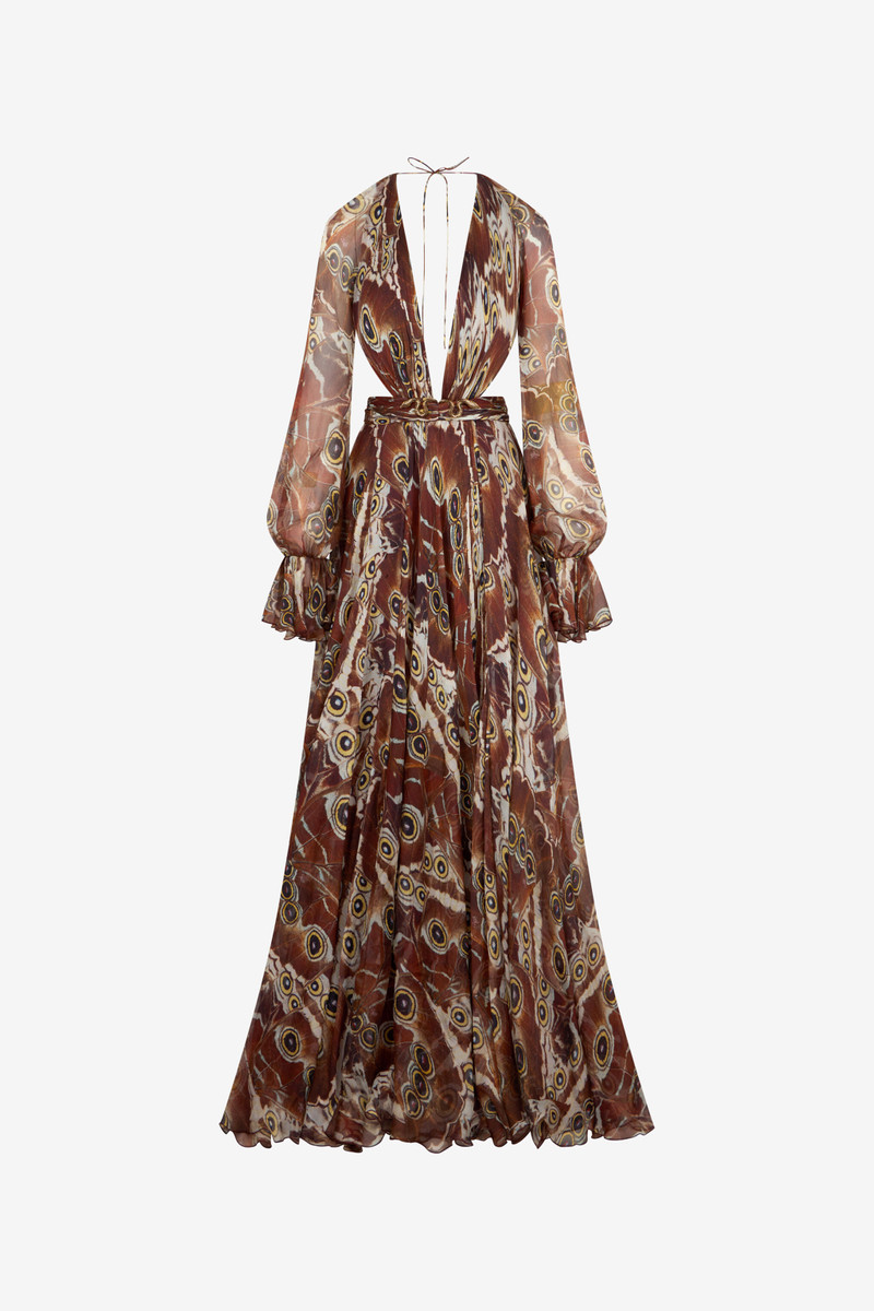 Night Butterfly Print Maxi Dress 1