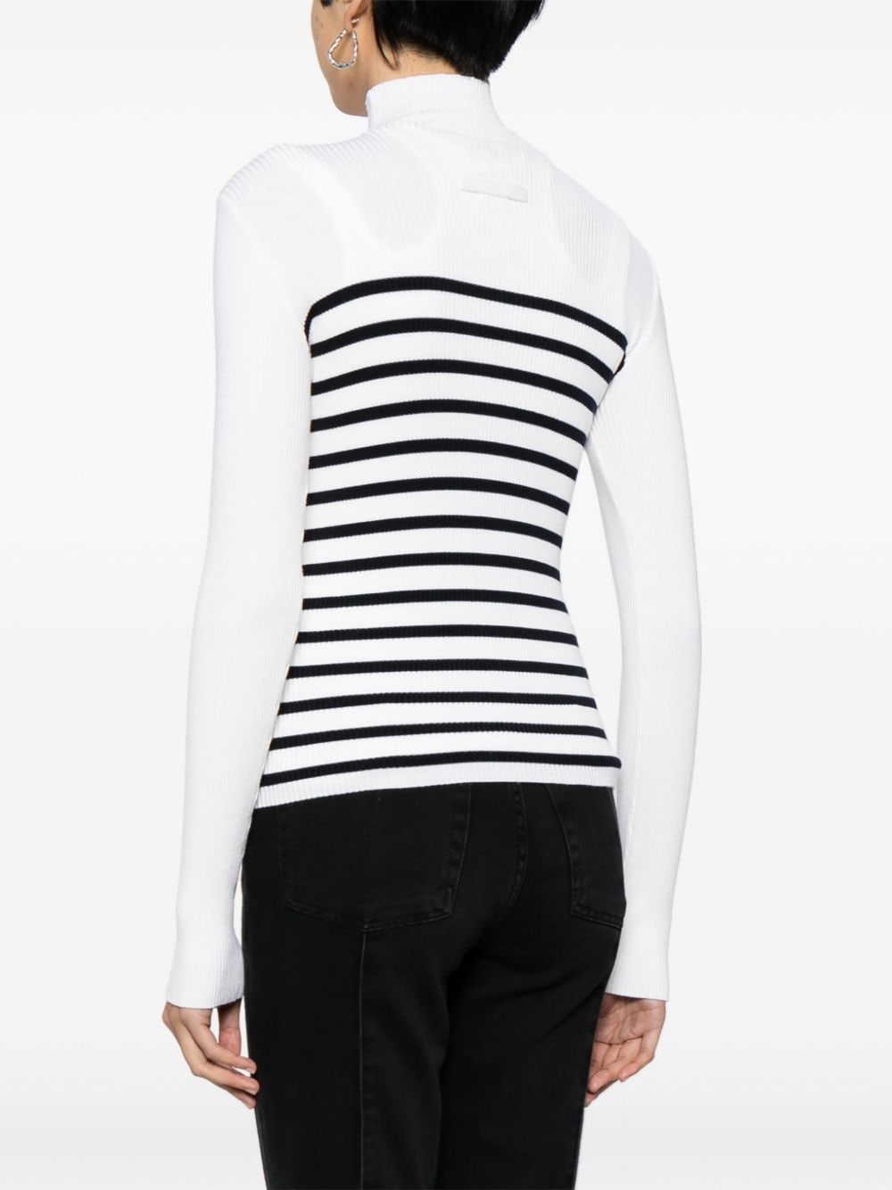cut-out knitted top - 4
