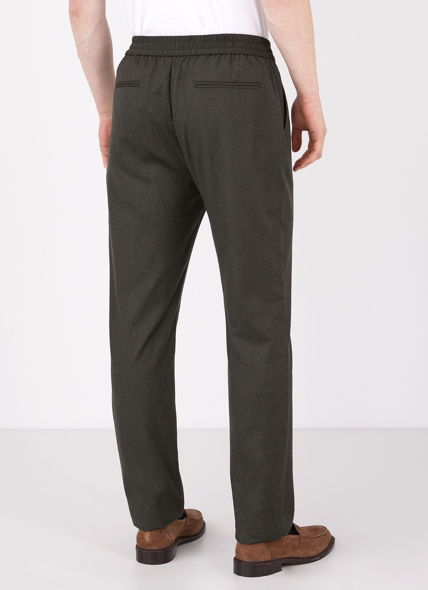 Wool Flannel Drawstring Trouser - 4