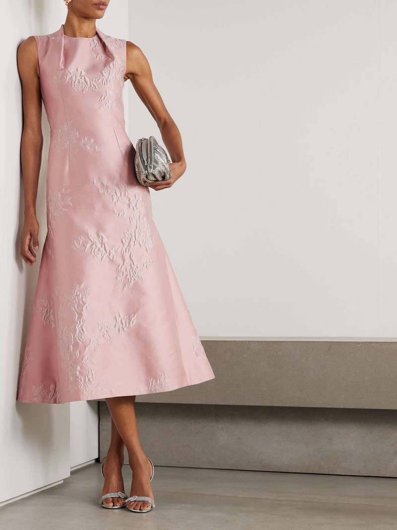 EMILIA WICKSTEAD Kissa jacquard midi dress Pink outlook