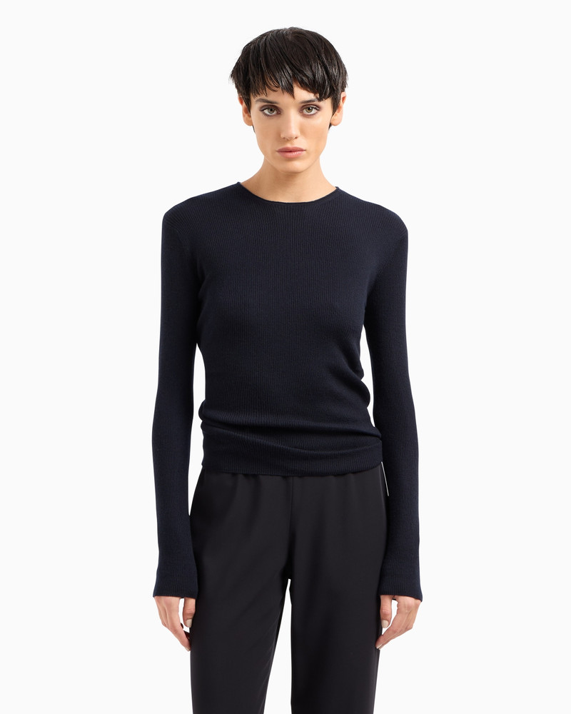 GIORGIO ARMANI Pure cashmere crew-neck jumper outlook