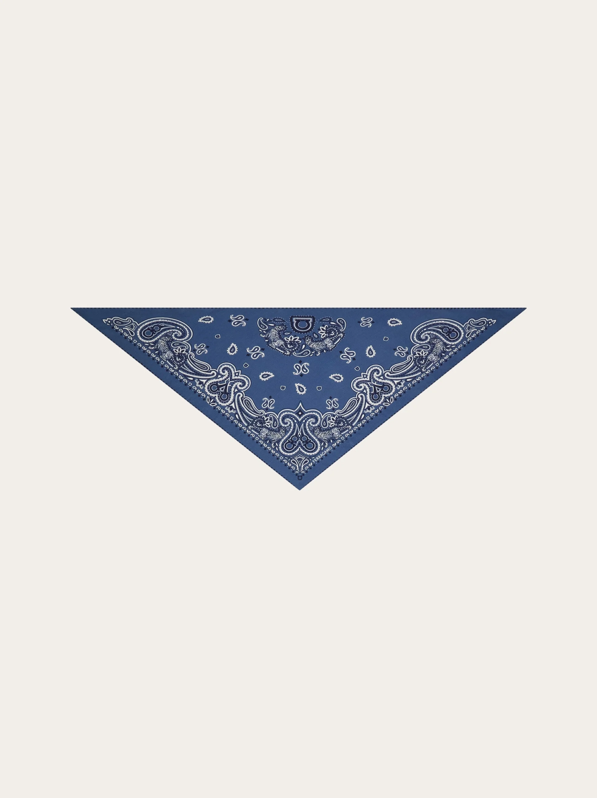 Arabesque print triangle scarf - 1