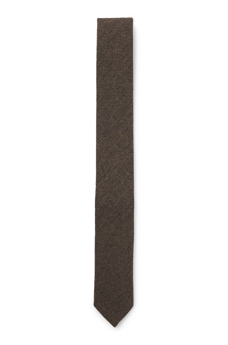 FORMAL TIE WITH HERRINGBONE WEAVE 1