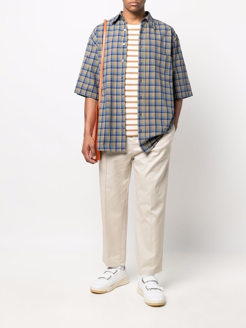 mid-rise cotton chino trousers - 2
