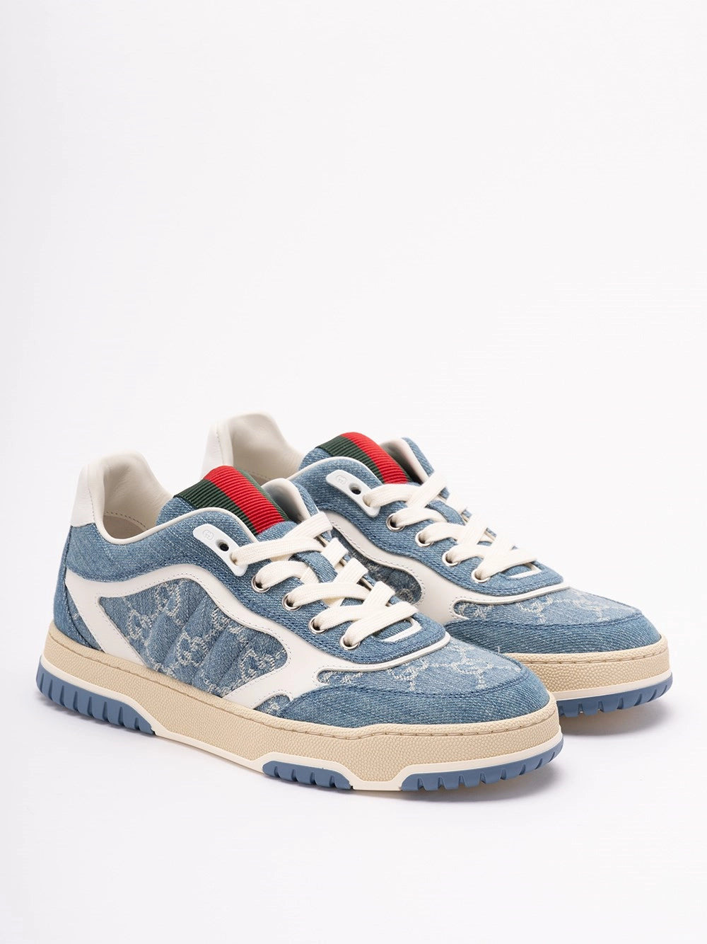 Gucci Women `Re-Web` Denim Sneakers - 5