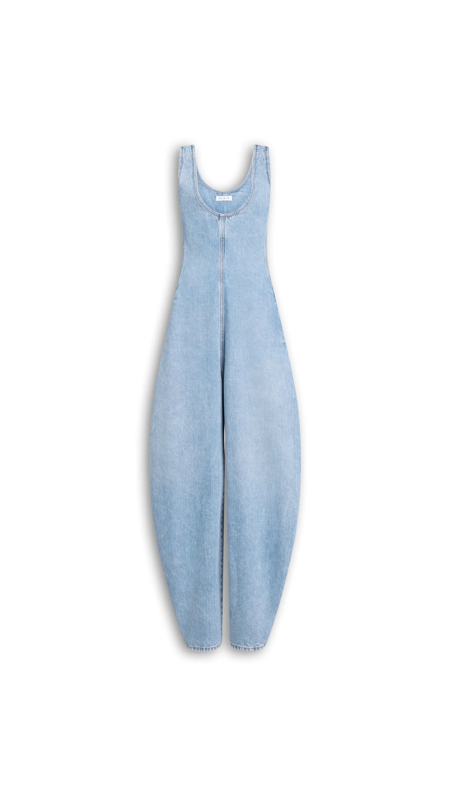 ROUND DENIM JUMPSUIT - 1