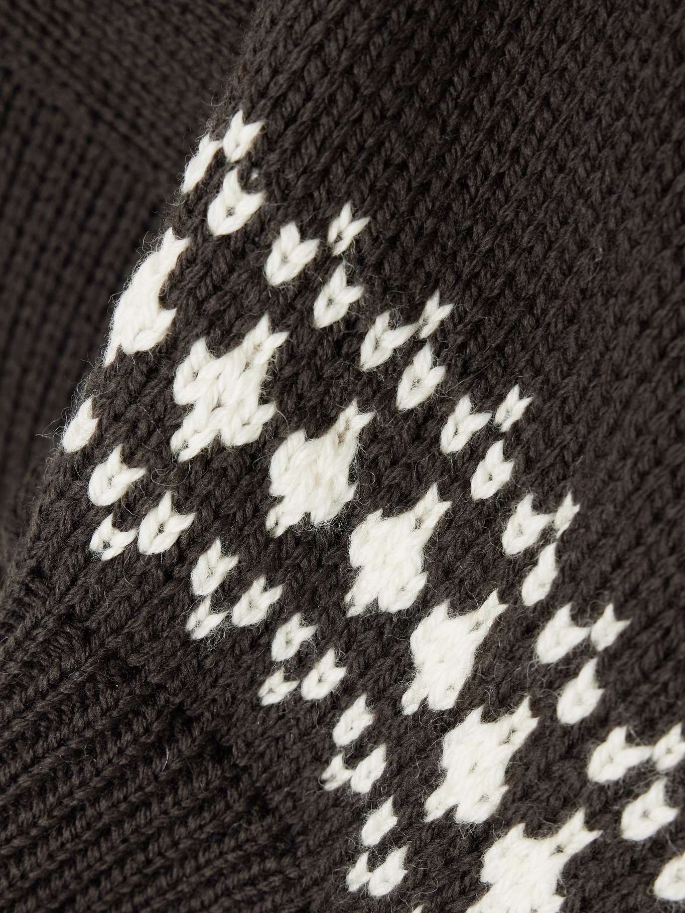 Fair Isle wool sweater Dark brown - 4