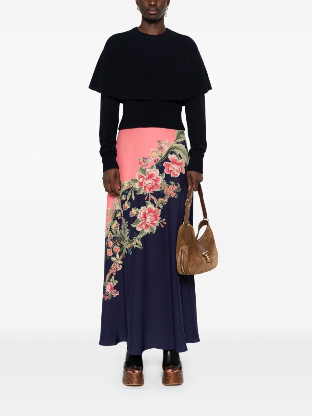 A-line silk midi skirt - 2
