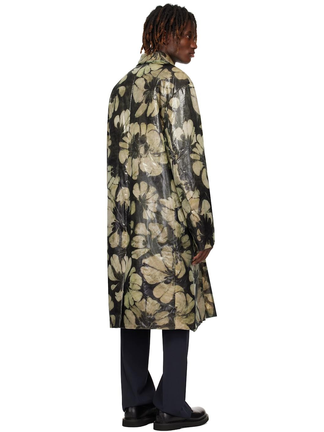Green Loose Fit Mac Coat - 3