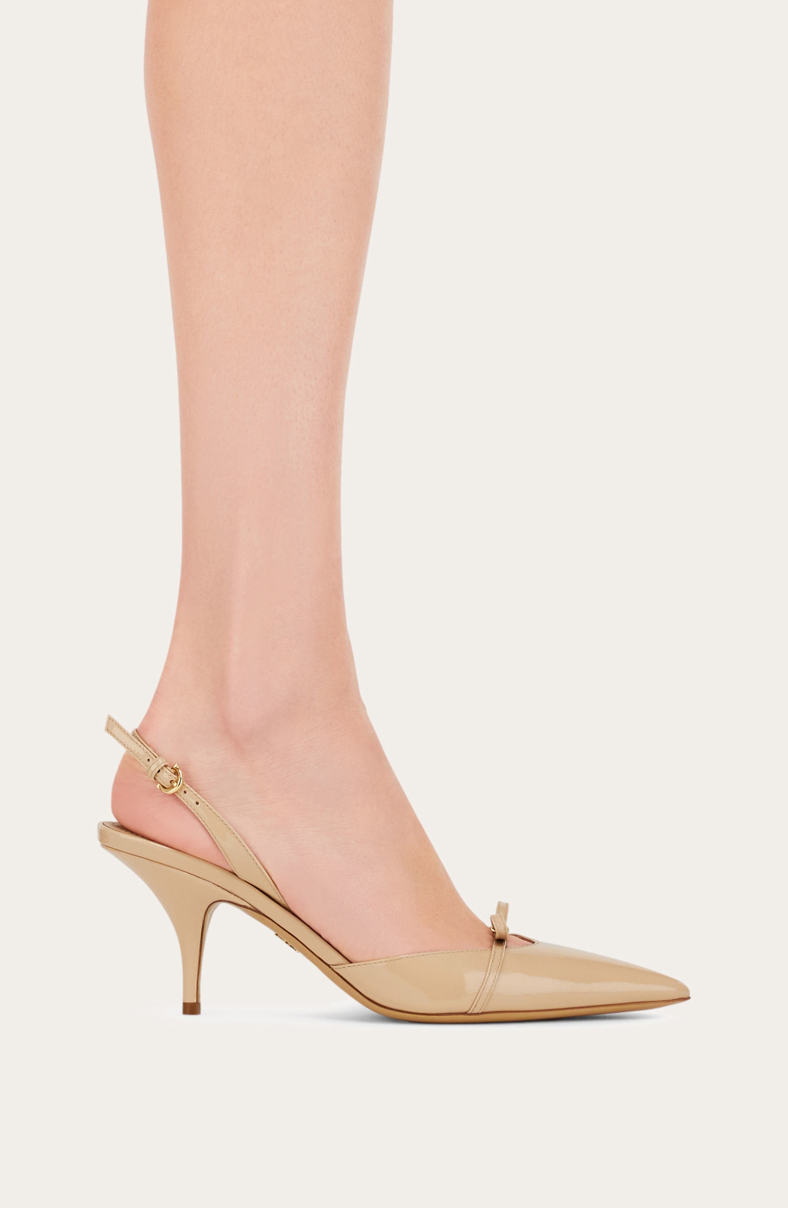 FERRAGAMO Gylla Pointed Toe Slingback Pump in Beige at Nordstrom - 2