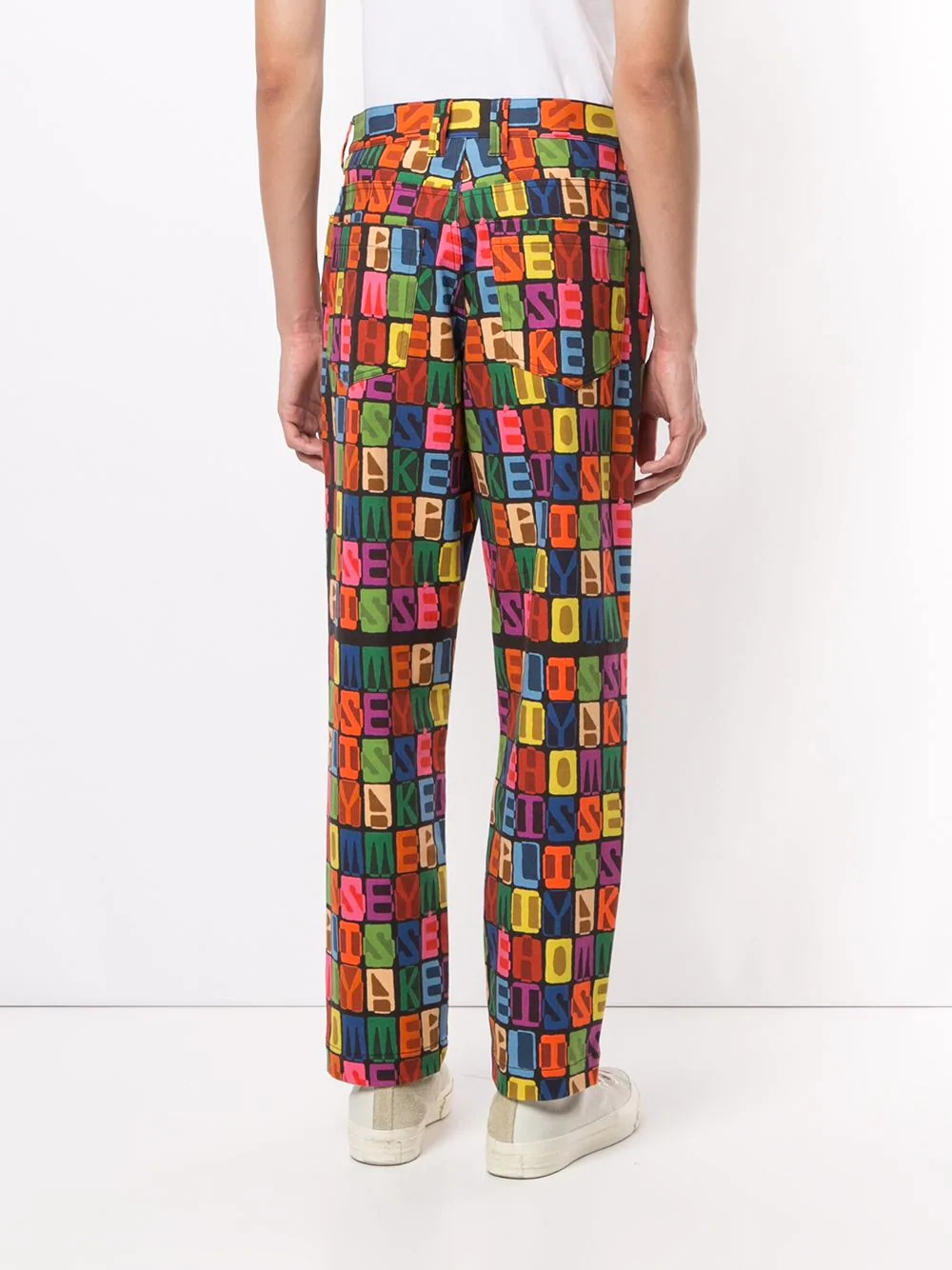 logo print monogram trousers - 4