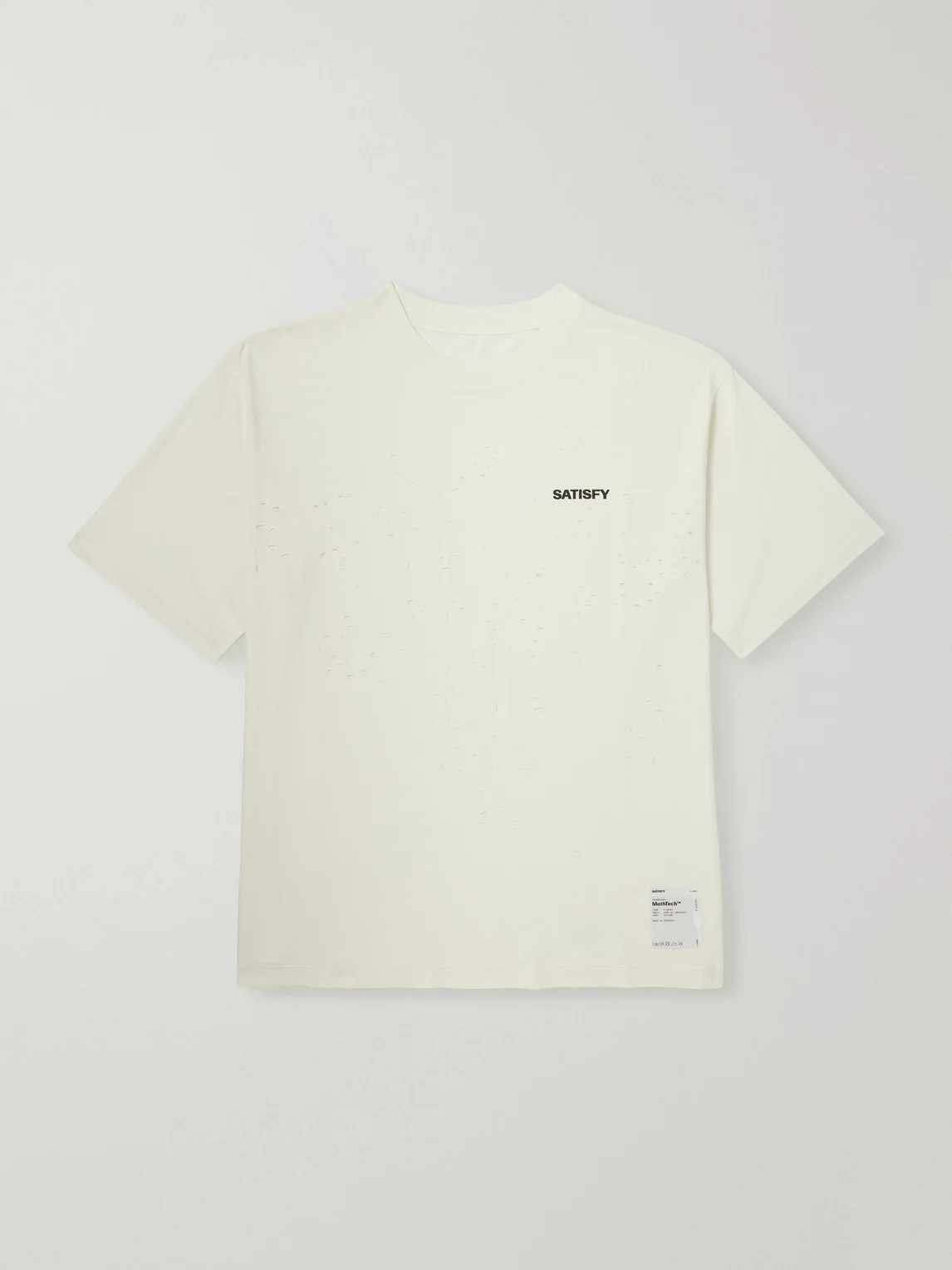 Logo-Print Distressed MothTech™ Cotton-Jersey T-Shirt - 1