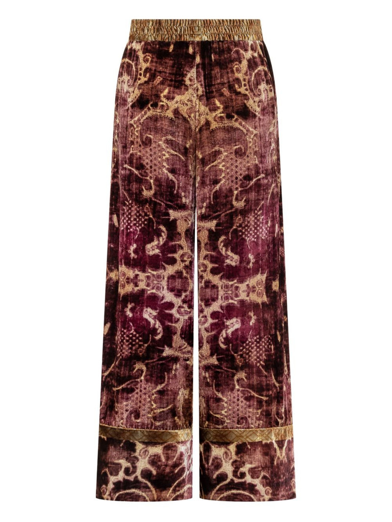 Pierre-Louis Mascia damask-print velvet trousers outlook