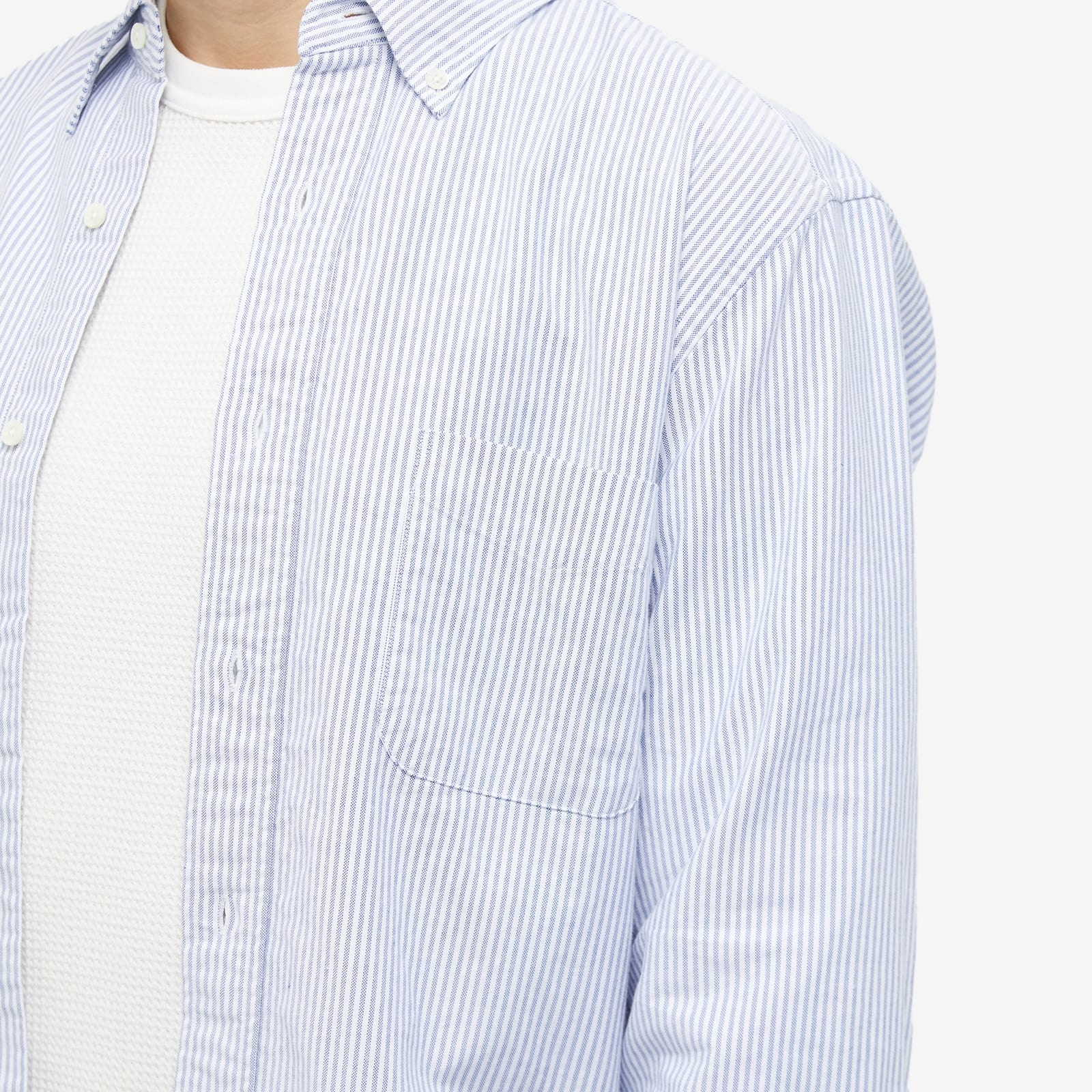 Beams Plus Candy Stripe Oxford Shirt - 5