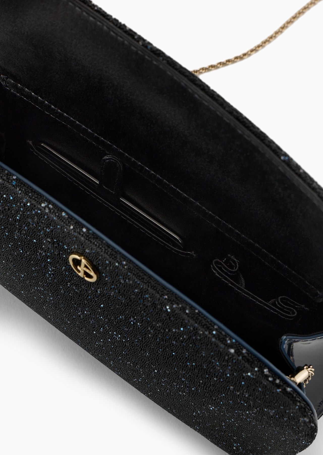 La Prima patent leather and rhinestone clutch bag - 4