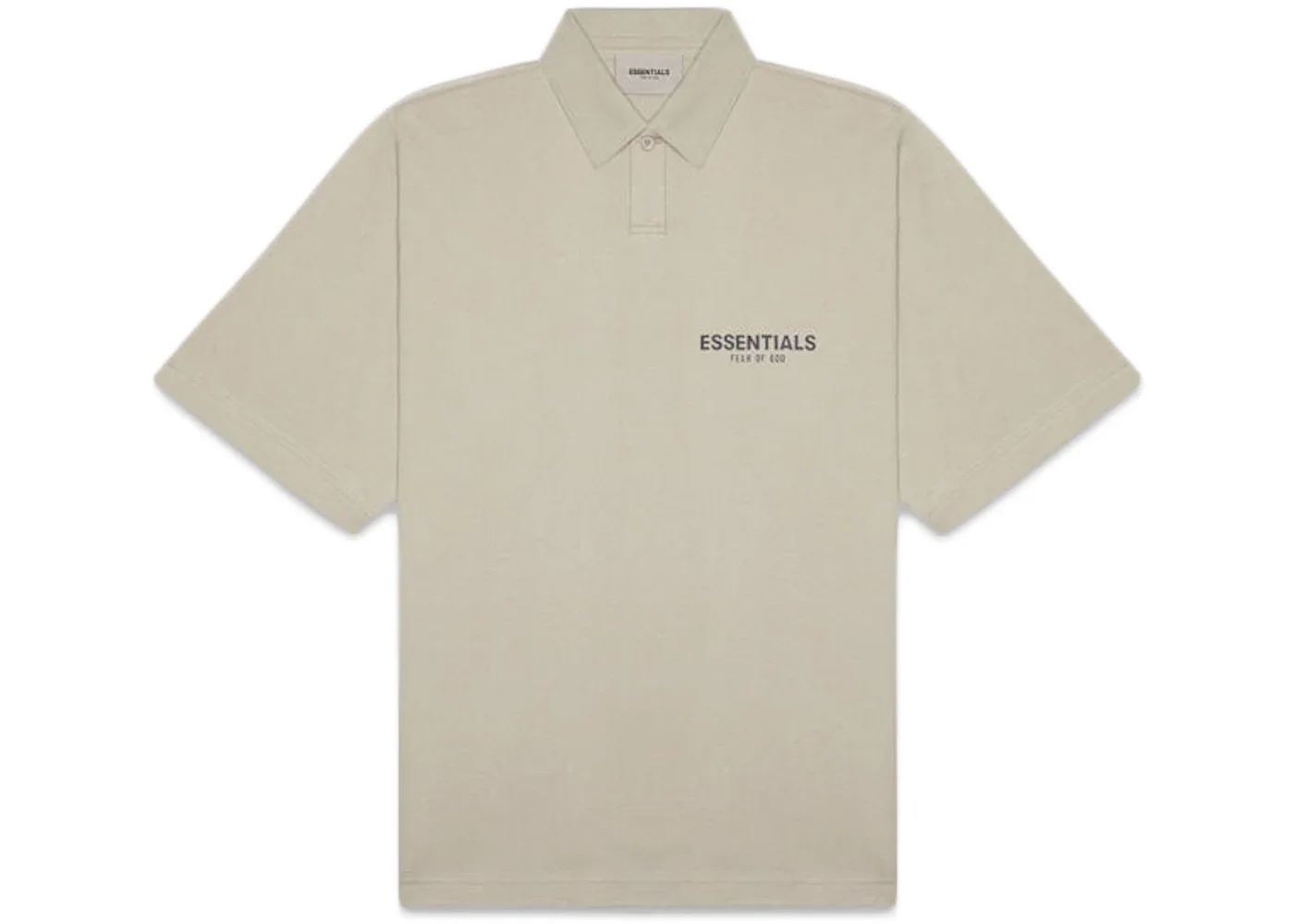 Fear of God Essentials Short Sleeve Boxy Polo Olive/Khaki - 1