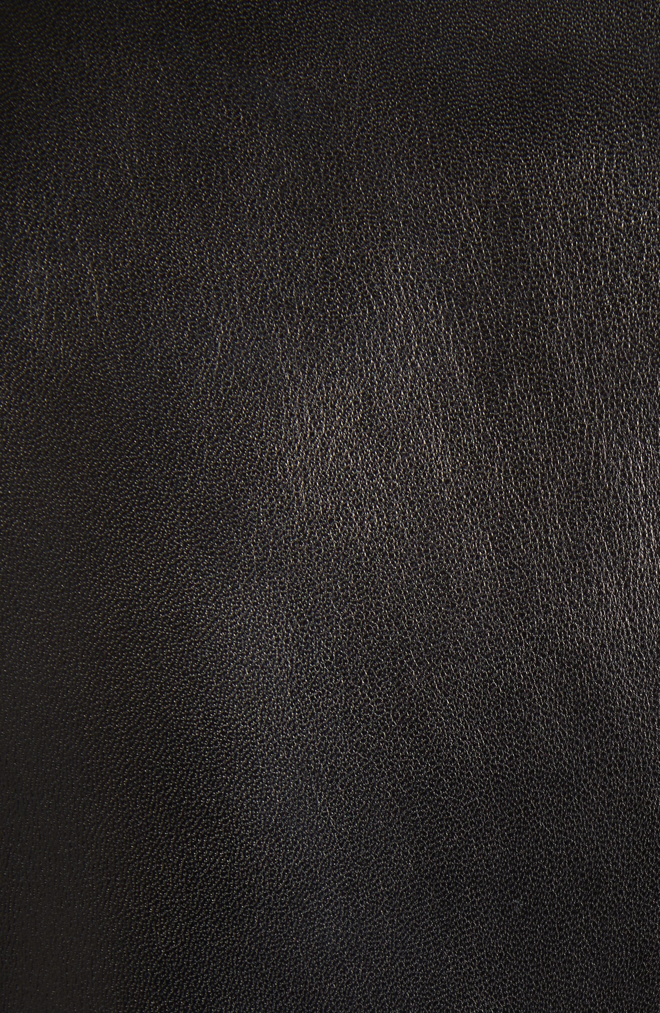 McQueen Tailored Peplum Leather Jacket in Black at Nordstrom - 5