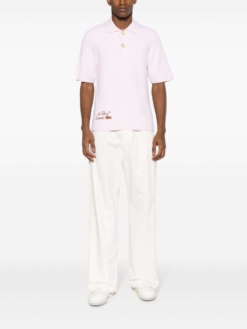 x le FLEUR wool polo shirt - 2
