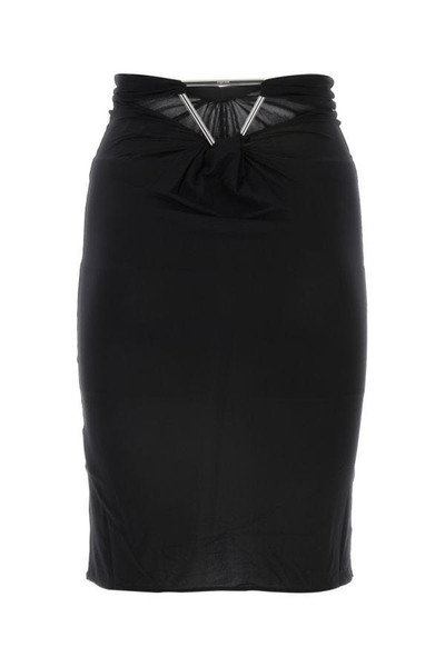 COPERNI Black stretch nylon Triangle skirt outlook