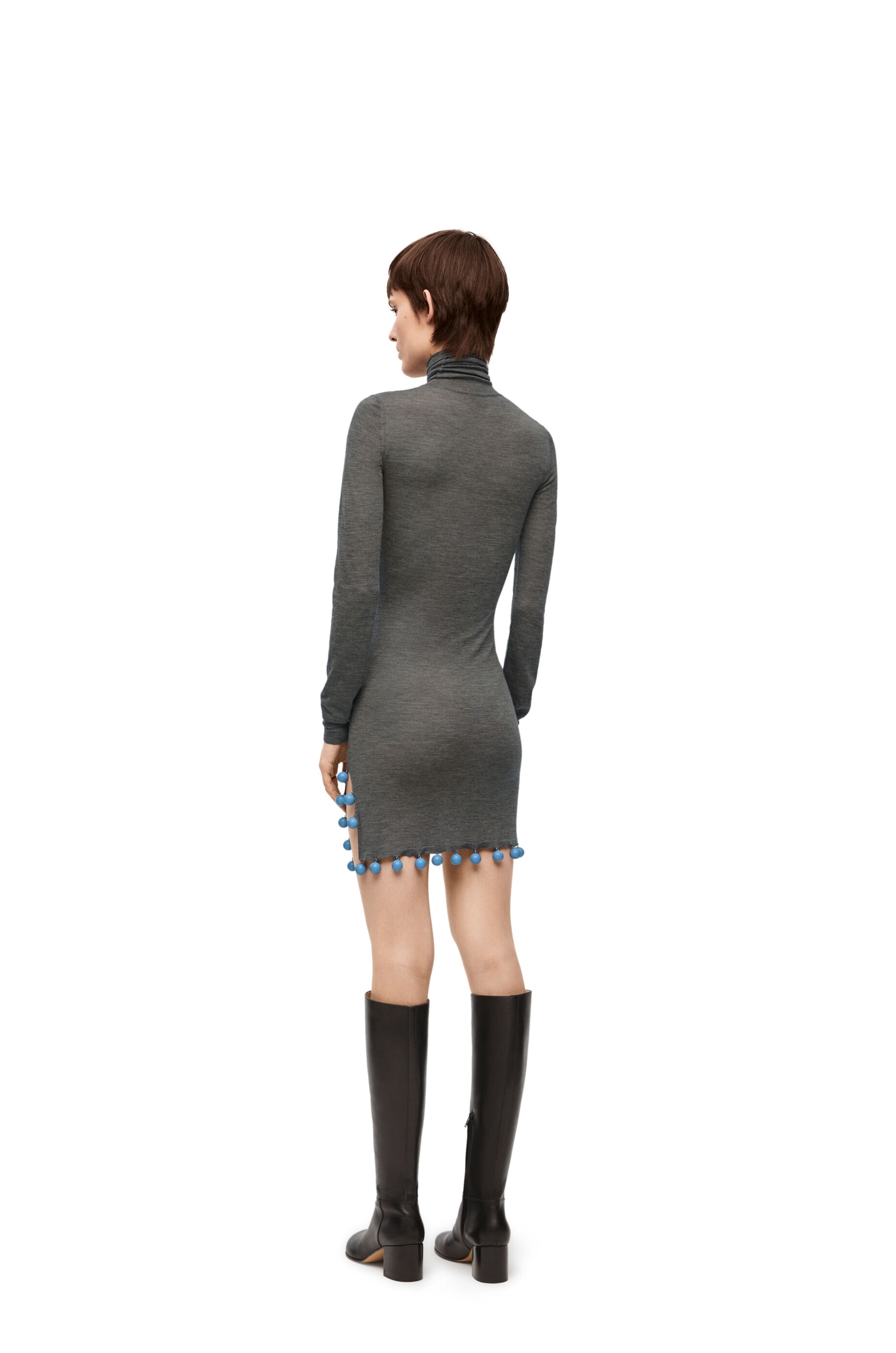 High neck dress in cashmere - 3