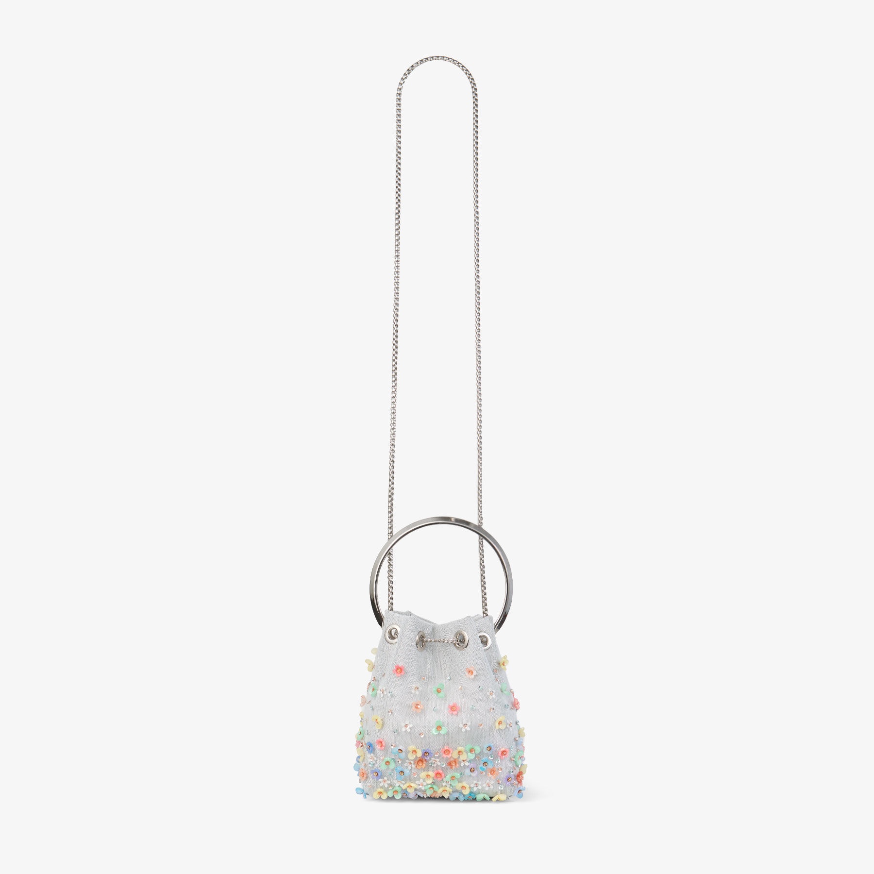Bon Bon
Silver Mesh Bag With Embroidered Daisies - 5