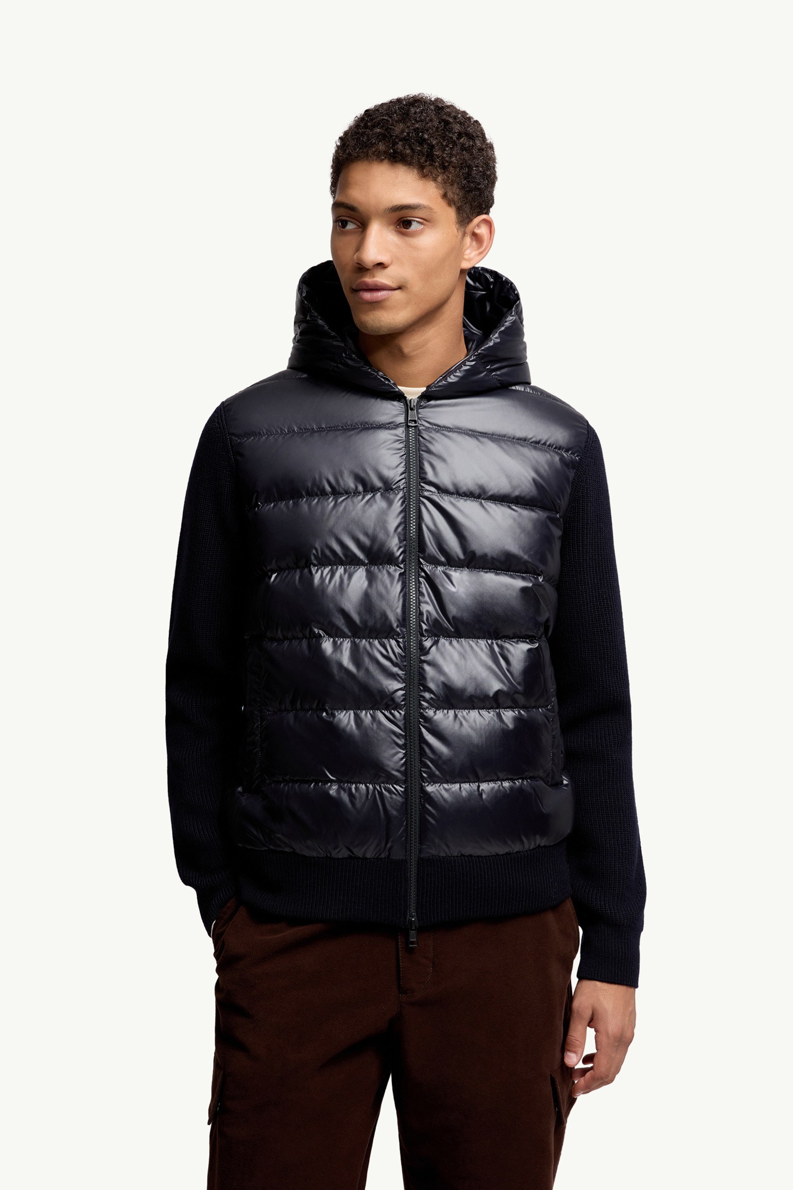 Padded Wool Zip-Up Hoodie - 3