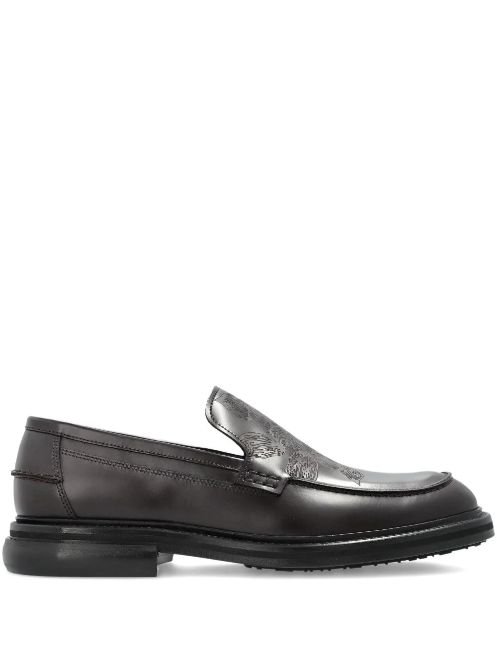 Camini floral-leather loafers - 1