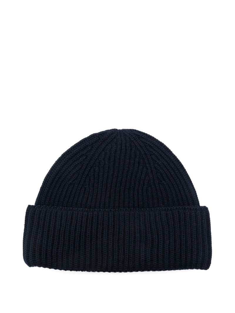 Maison Kitsuné Maison Kitsuné Logo-embroidered Ribbed Beanie outlook